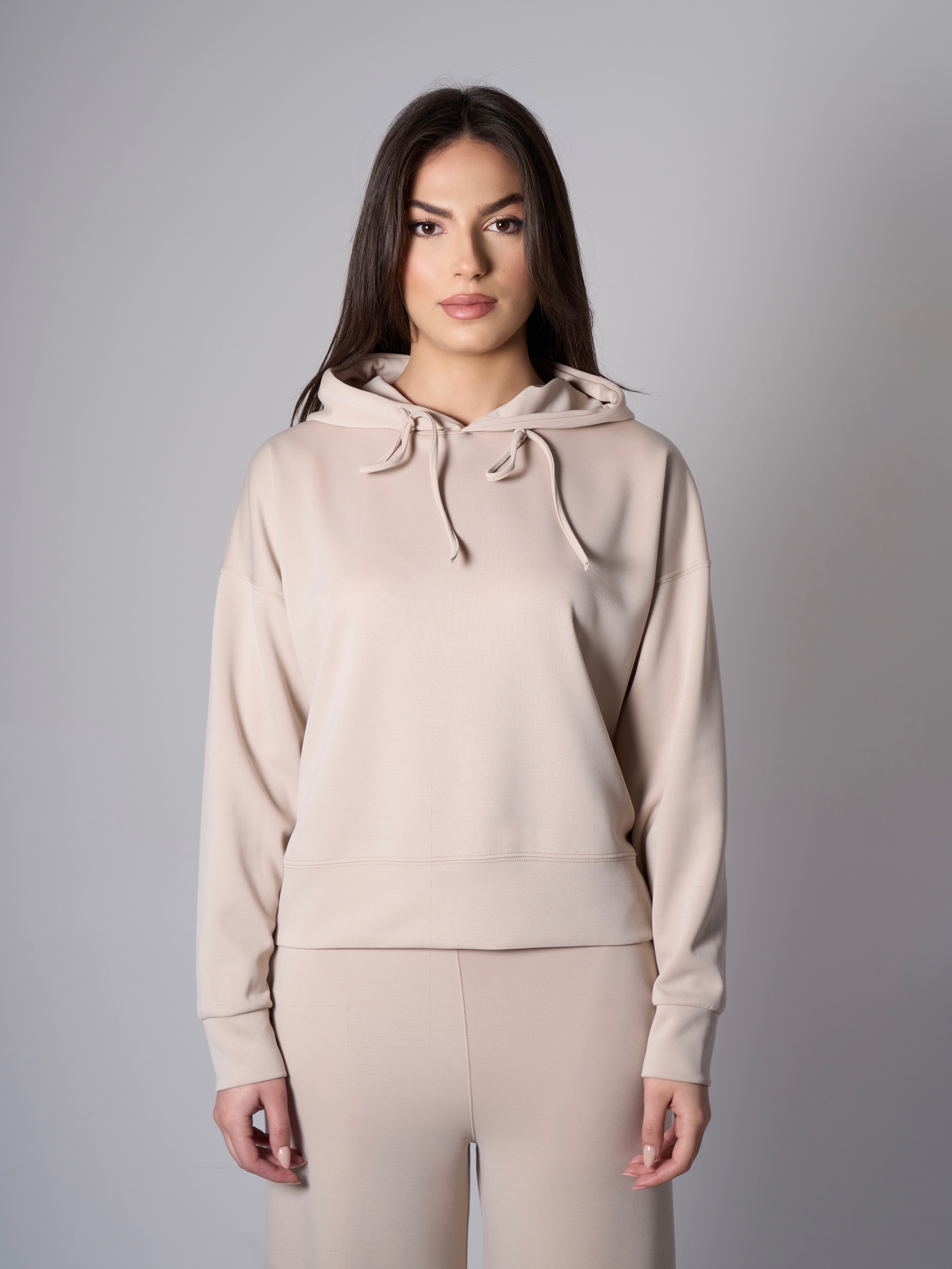 Mila Snug Modal Hoodie - Stone