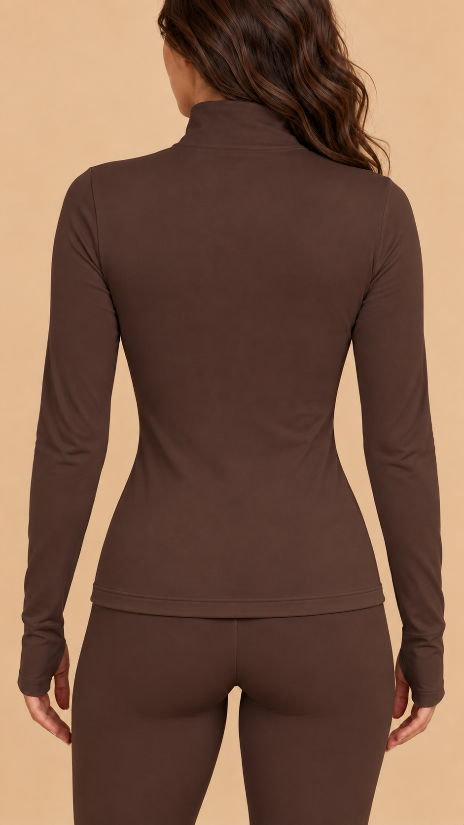 LIORA SOFT FULL ZIPPER JACKET - BITTER BROWN