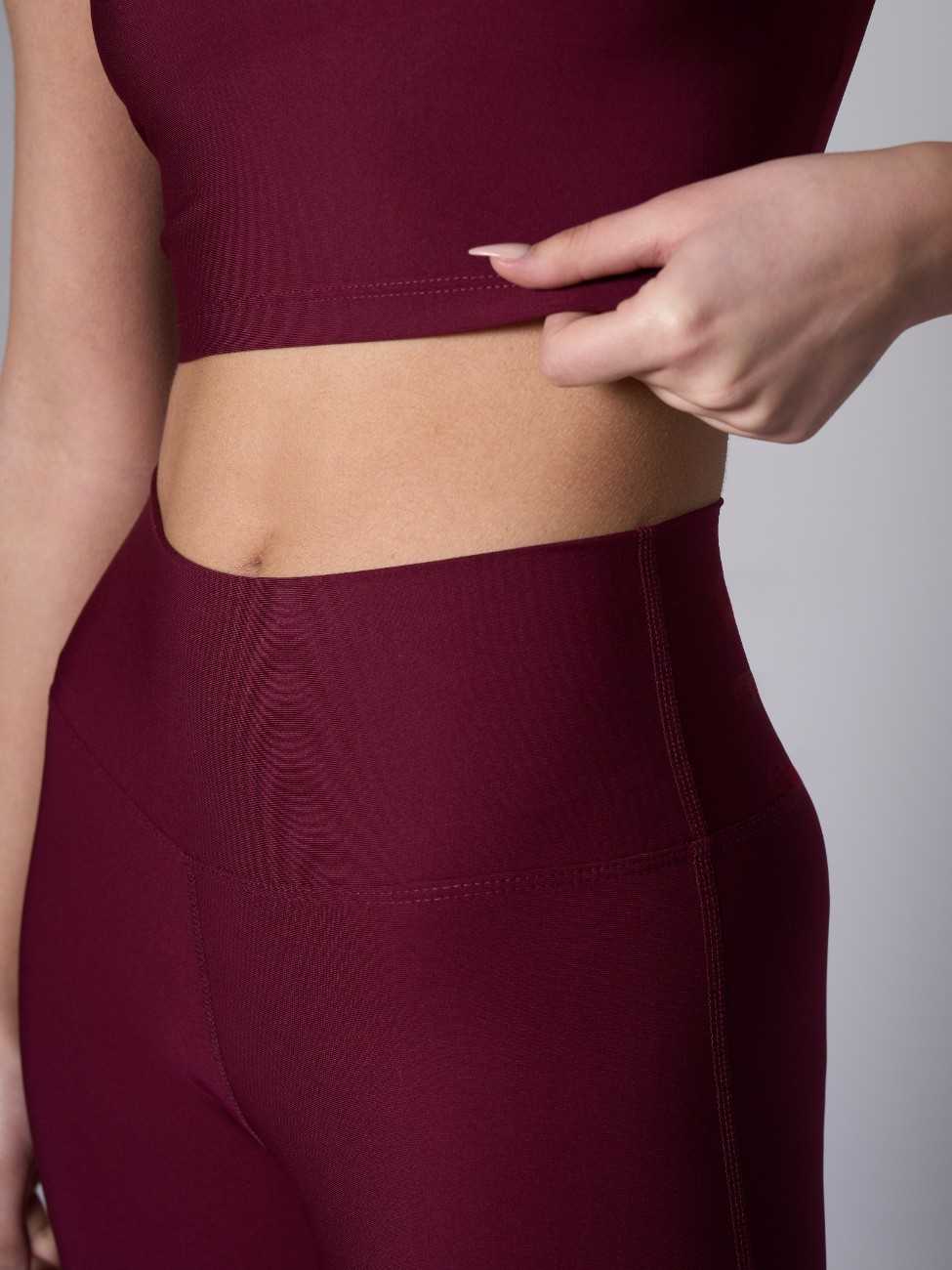 Melina Short Sleeve Top - Maroon