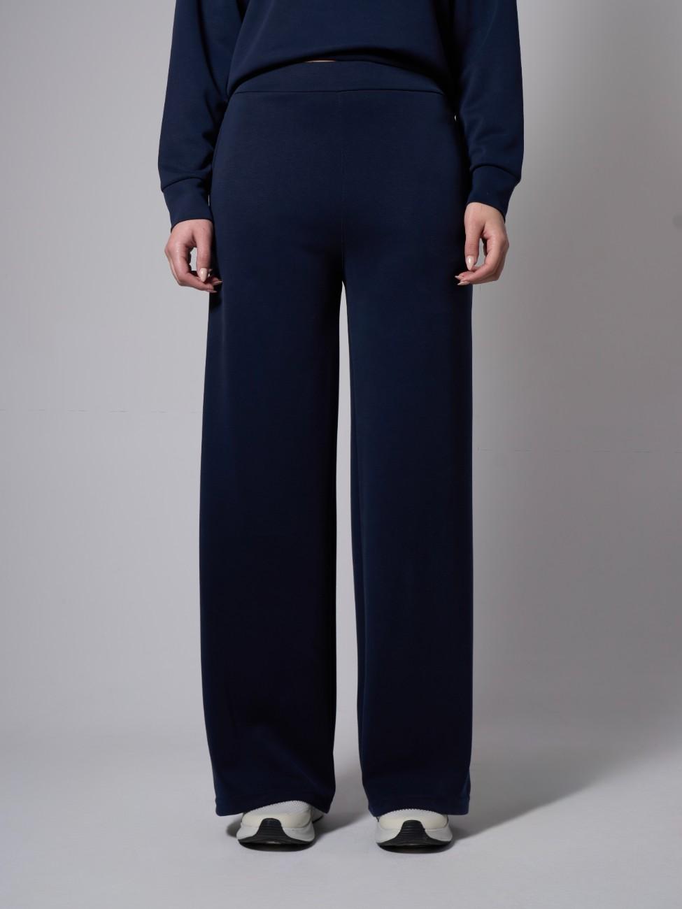 Jade Modal Wide Leg Pants - Navy Blue