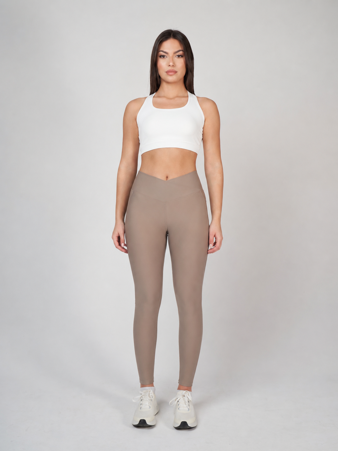 Adele Cross Waist Хеланки - Stone