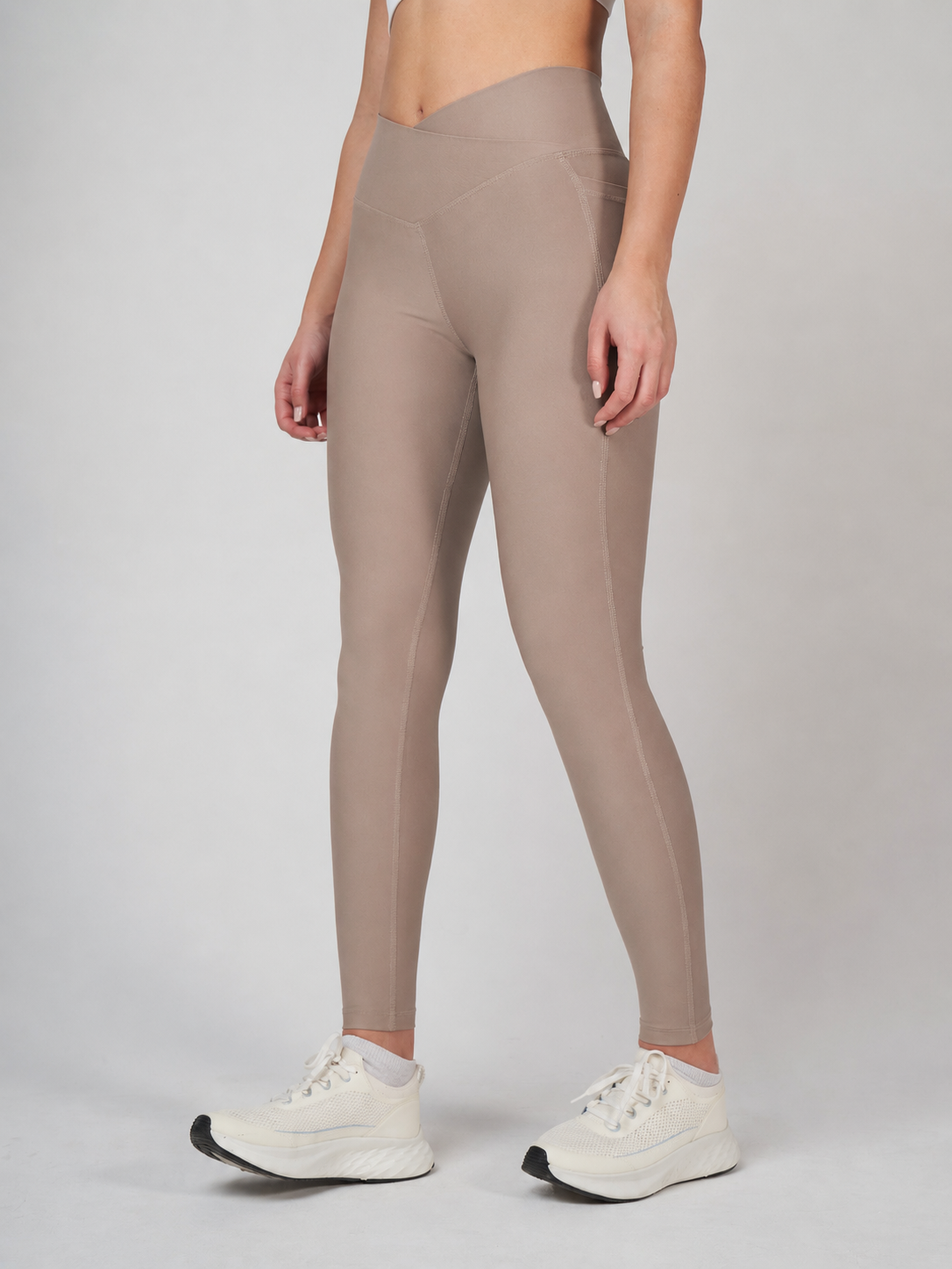 Adele Cross Waist Хеланки - Stone