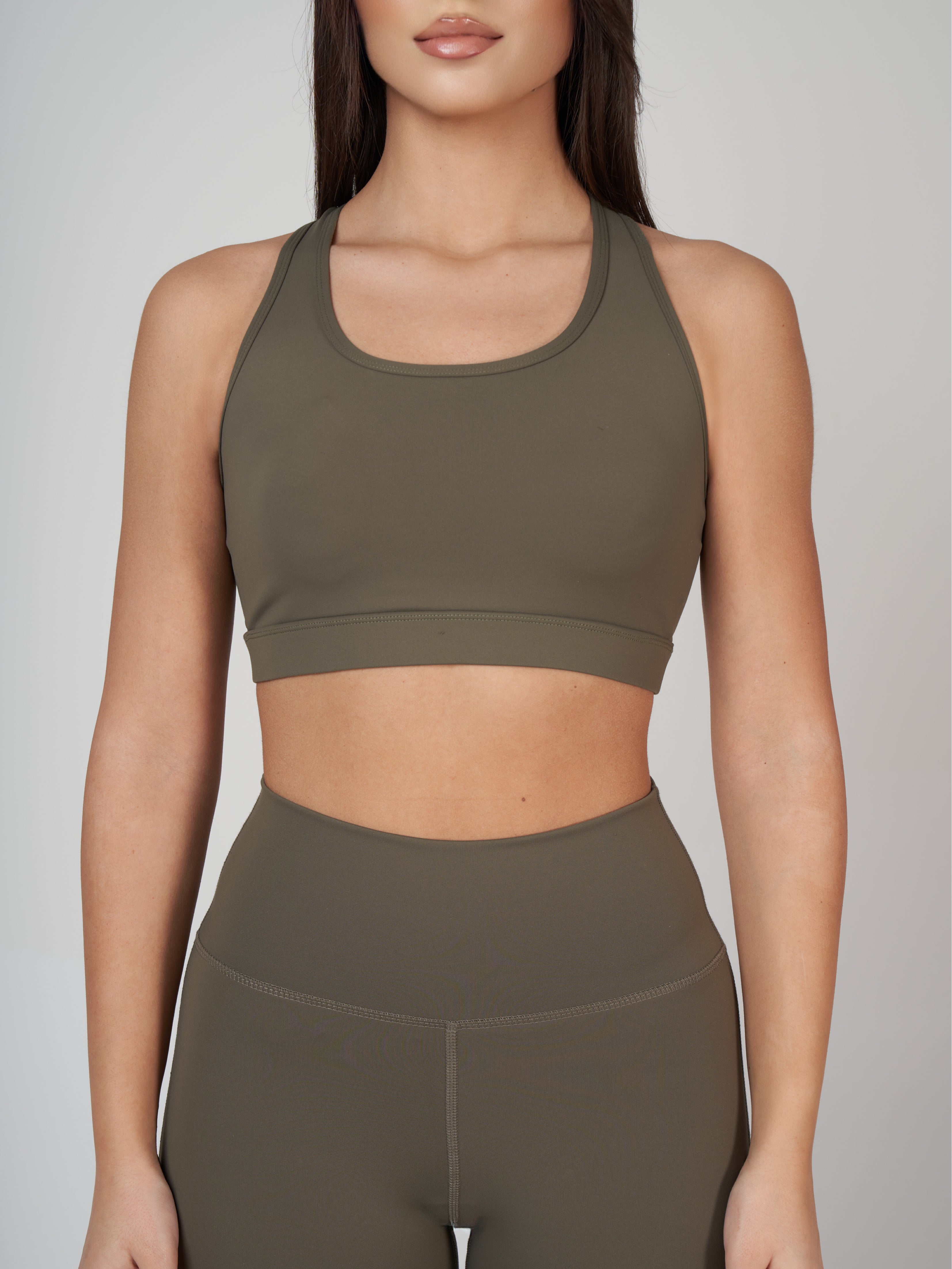 Raina Cross Bra - Khaki