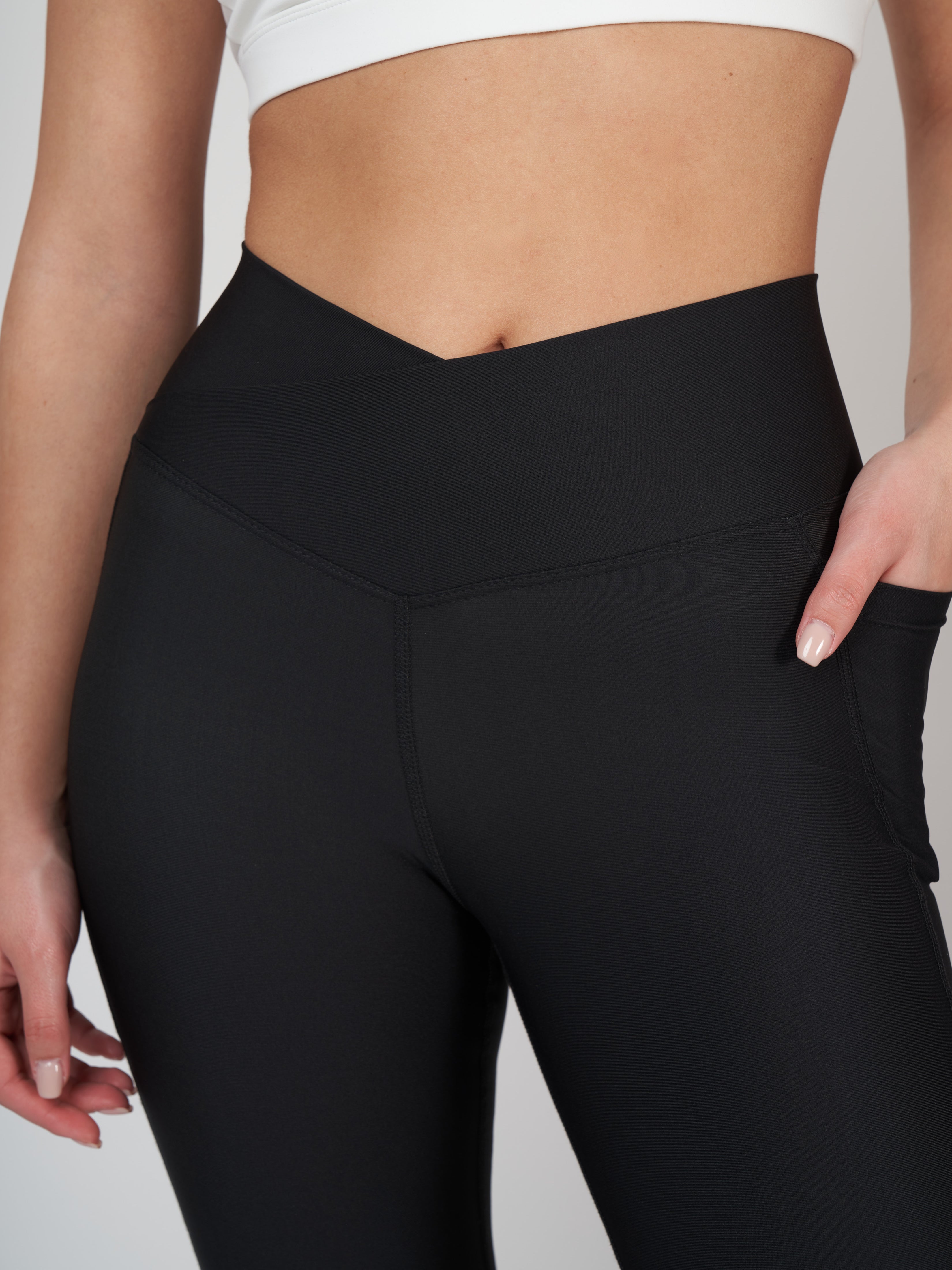 Adele Cross Waist Хеланки - Black