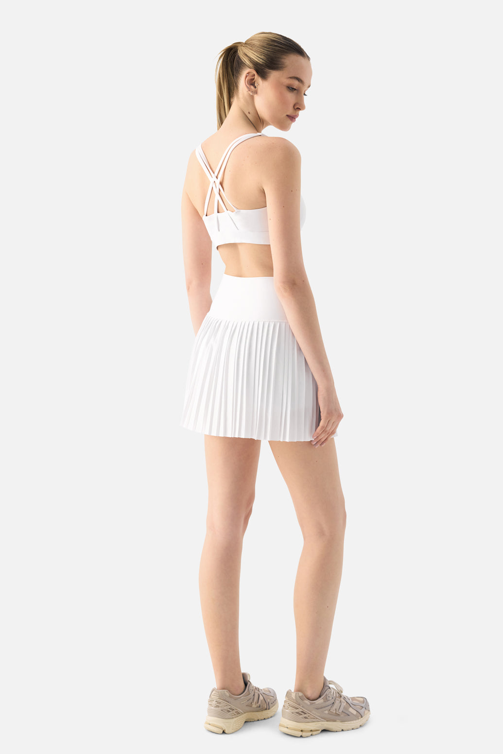 Elira Tennis Skirt - White