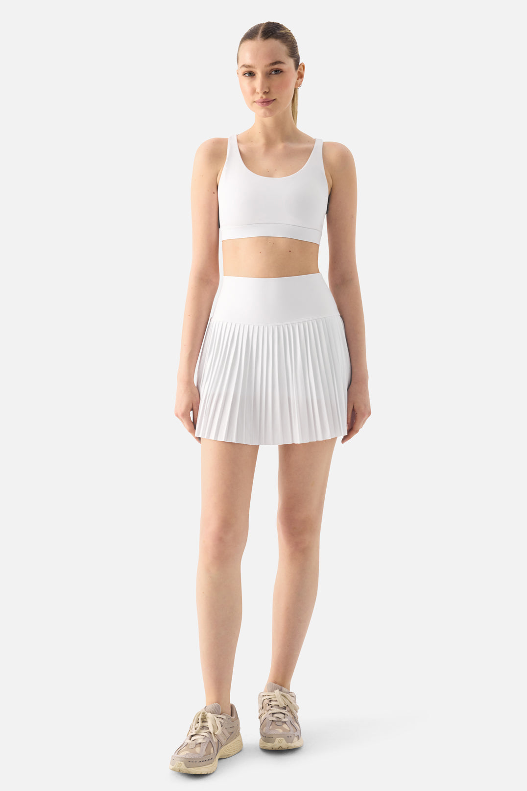 Elira Tennis Skirt - White