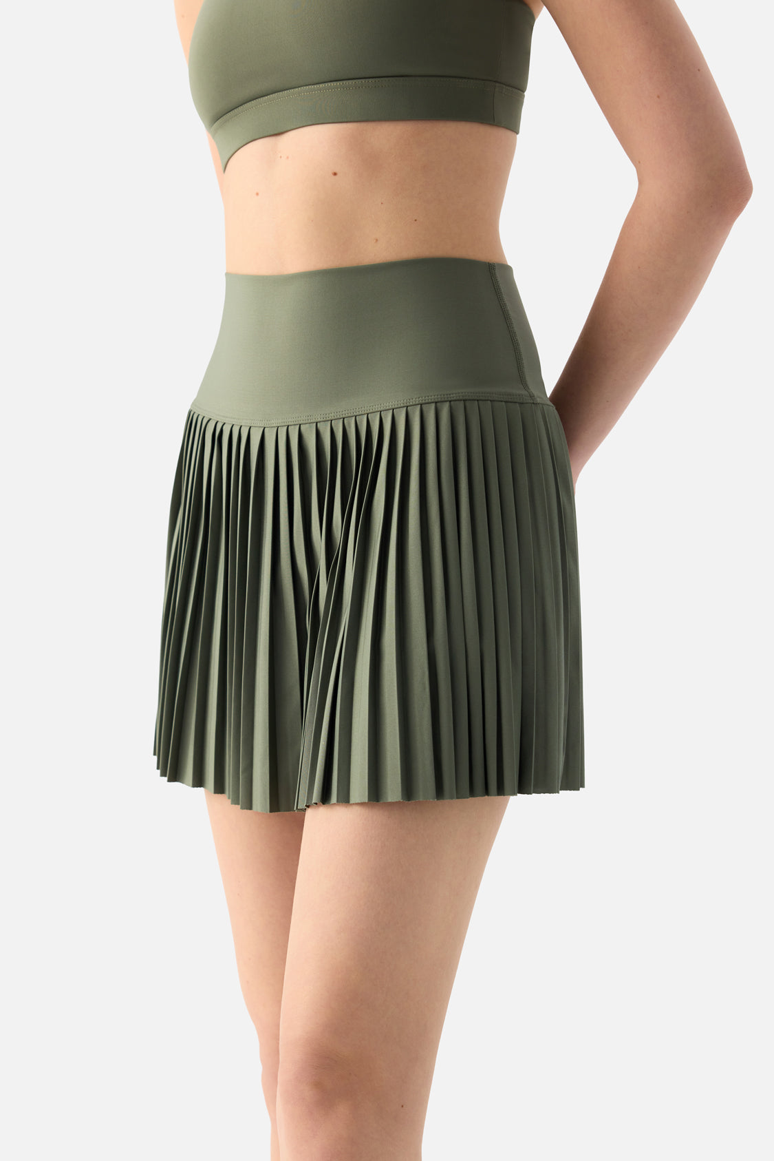 Elira Tennis Skirt - Green Fig