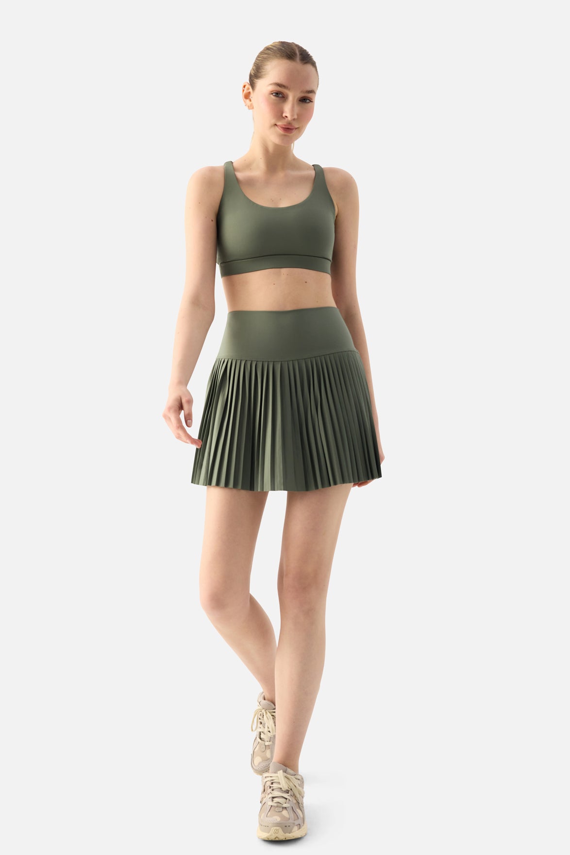 Elira Tennis Skirt - Green Fig