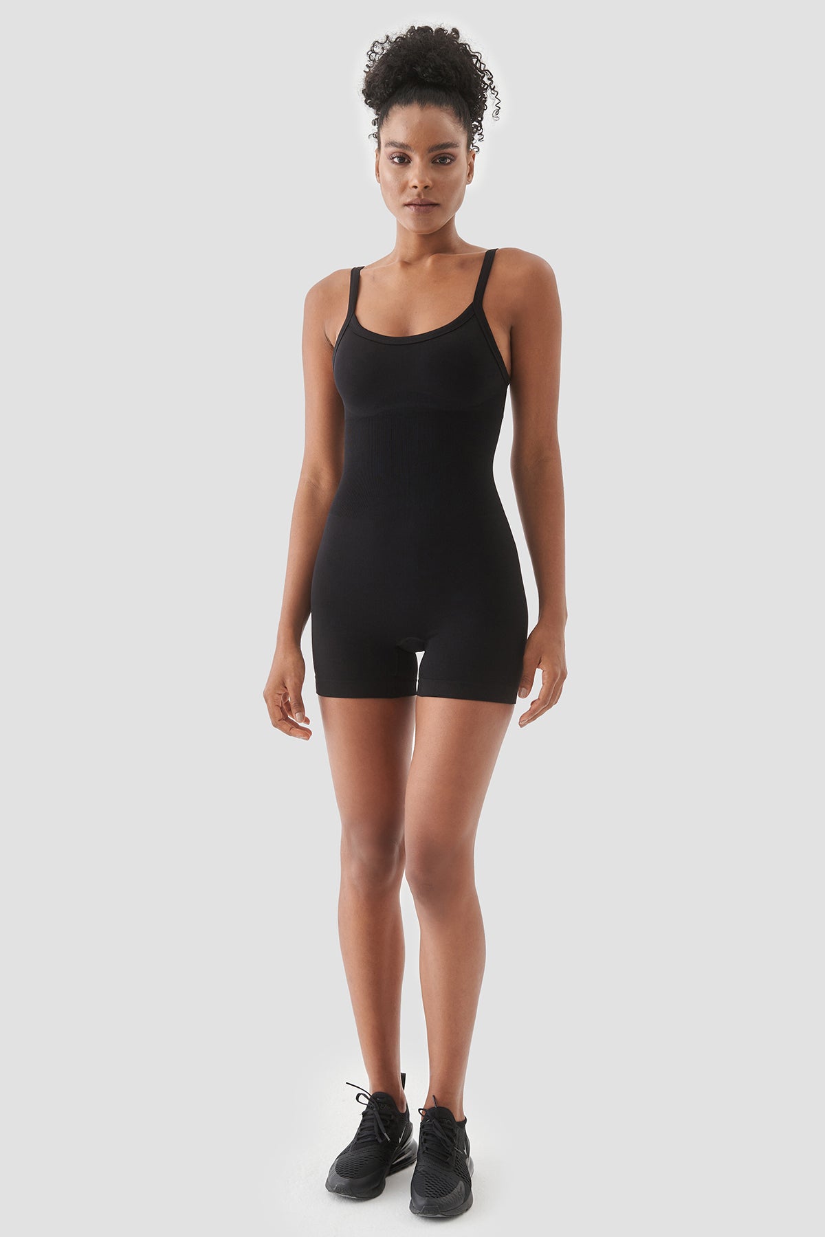 Rachel Seamless Jumpsuit Biker - Black