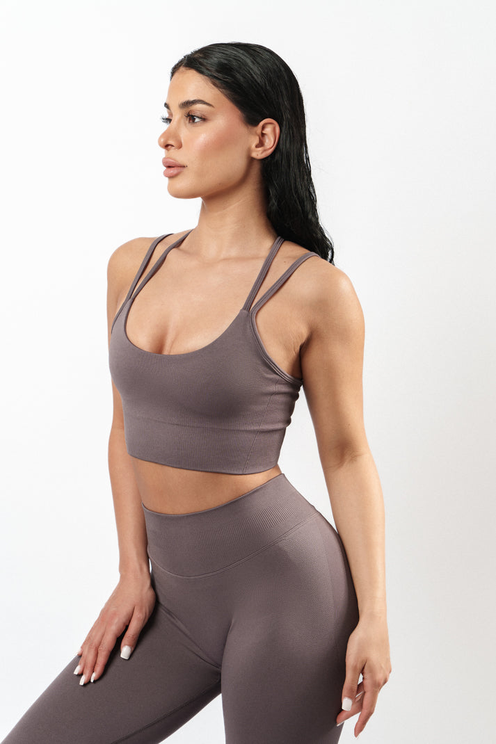 Jade Cross-Back Bra - Light Purple