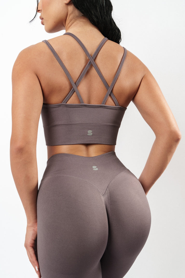 Jade Cross-Back Bra - Light Purple