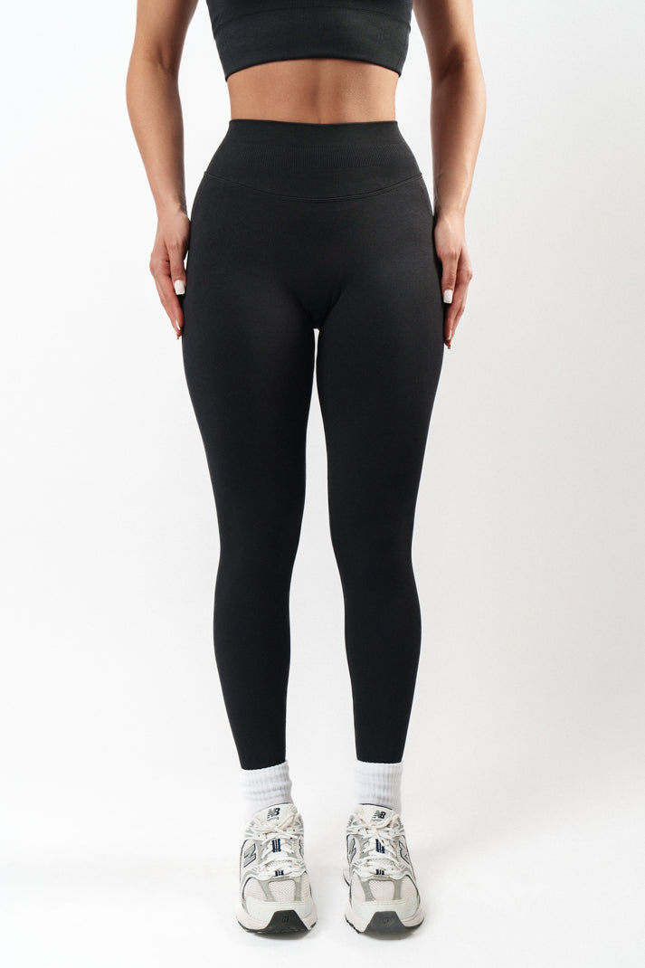 Jade Scrunch Seamless Хеланки - Black
