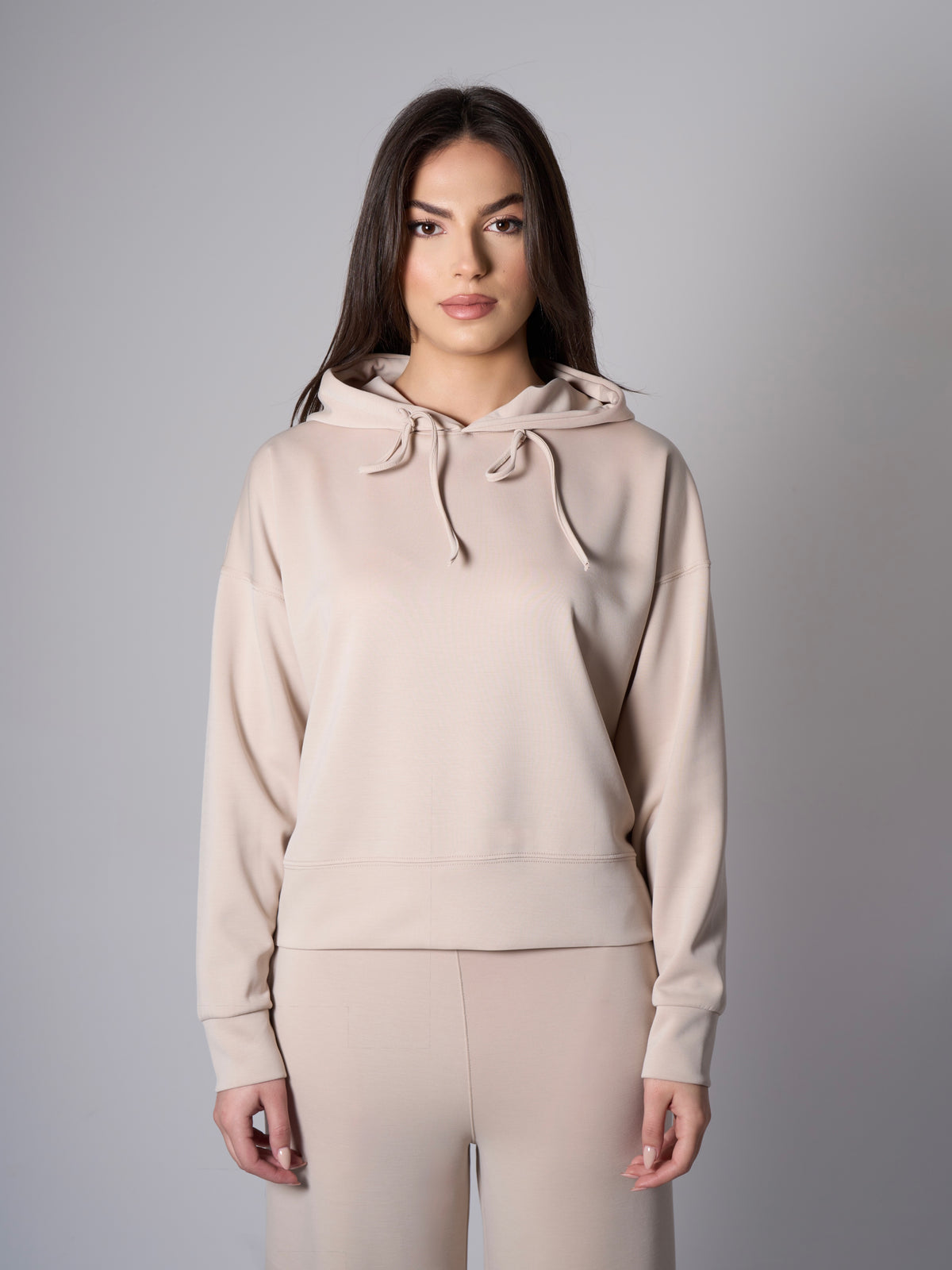 Mila Snug Modal Hoodie - Stone