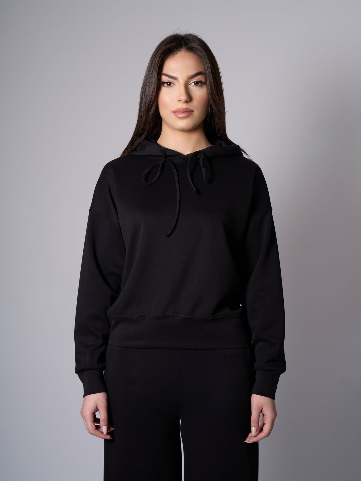 Mila Snug Modal Hoodie - Black