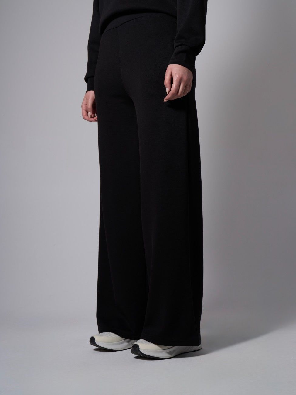 Jade Modal Wide Leg Pants - Black