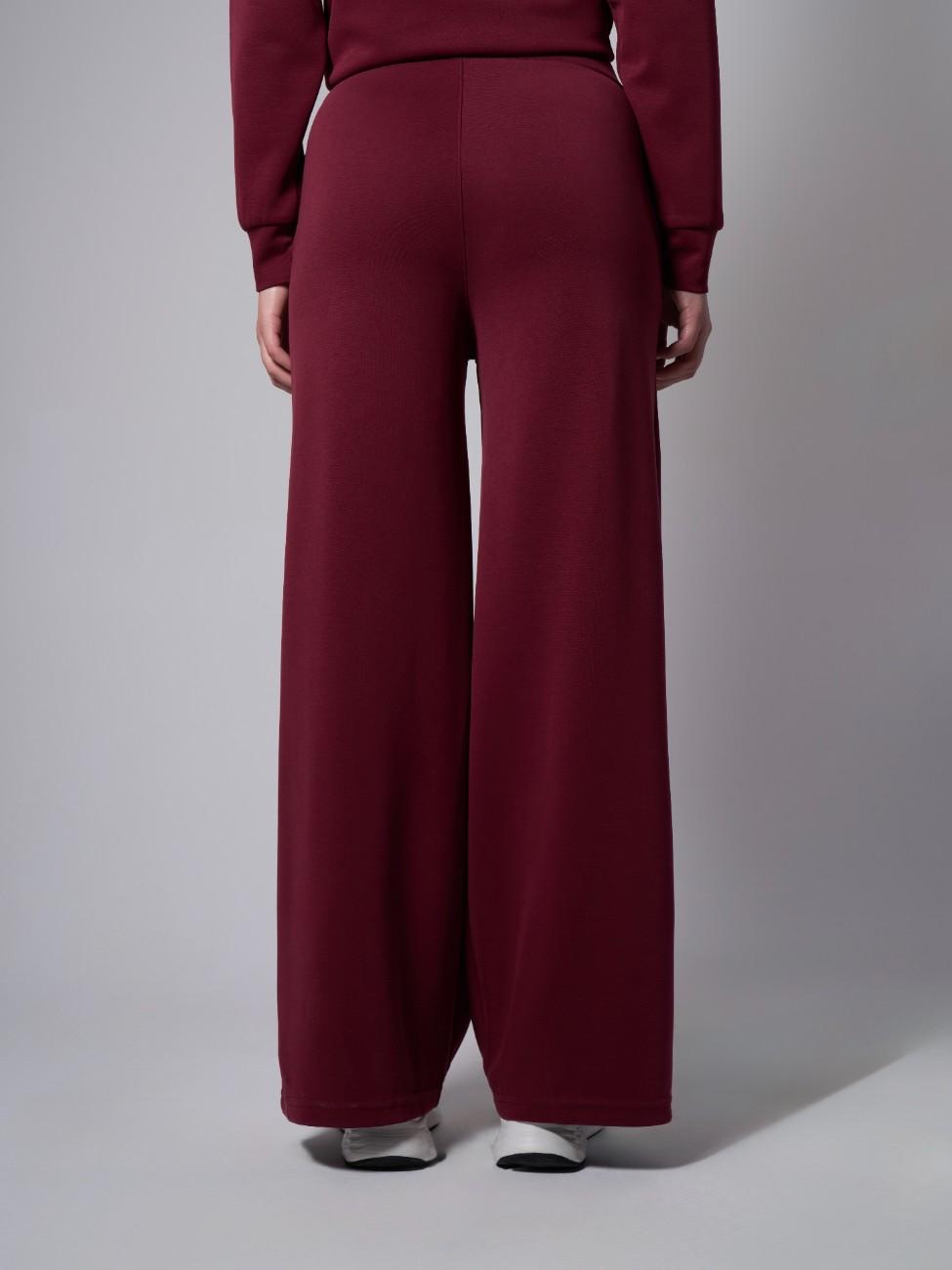 Jade Modal Wide Leg Pants - Claret Red