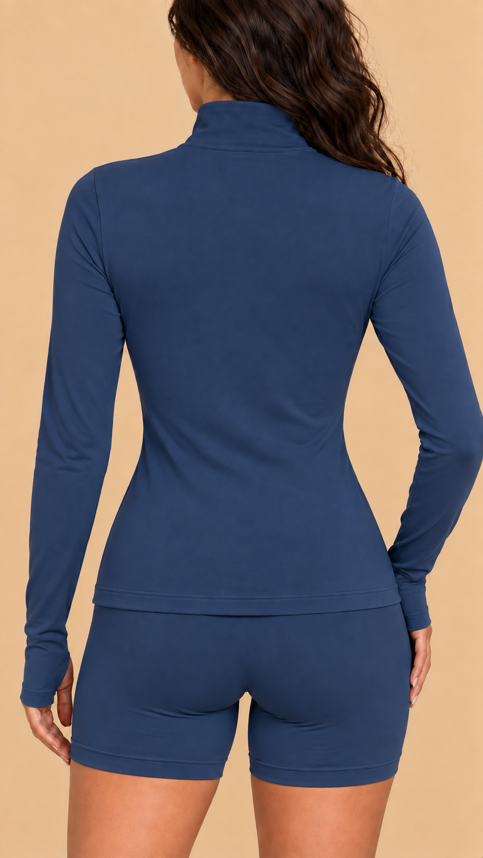 LIORA SOFT FULL ZIPPER JACKET - INDIGO