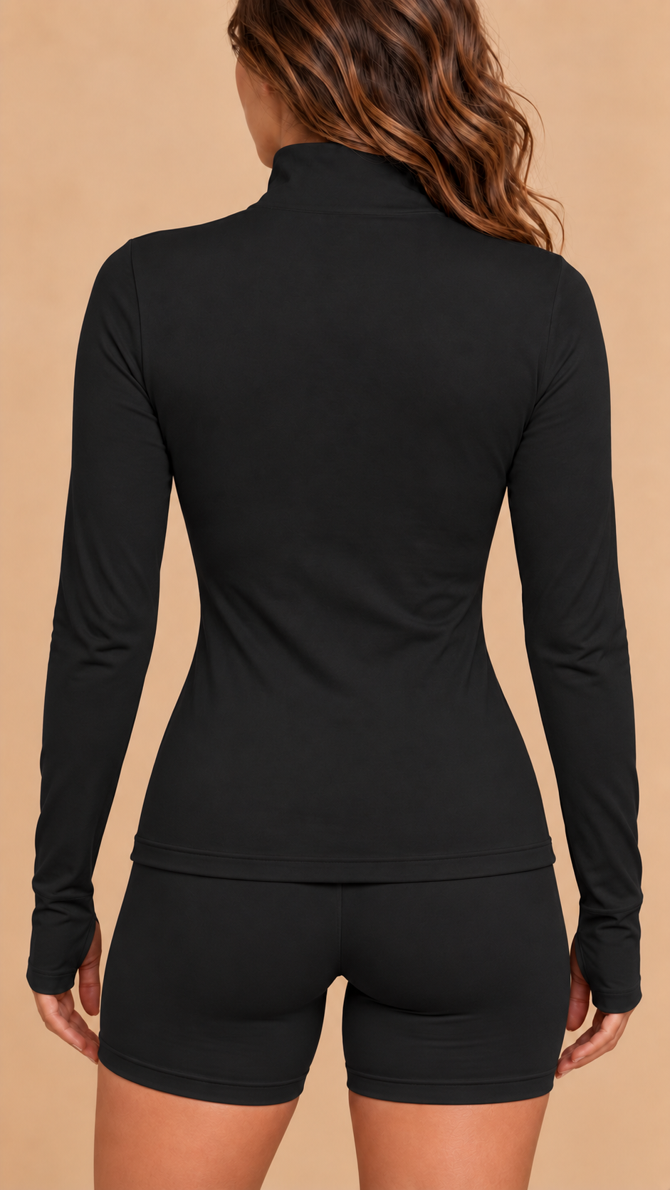 LIORA SOFT FULL ZIPPER JACKET - BLACK