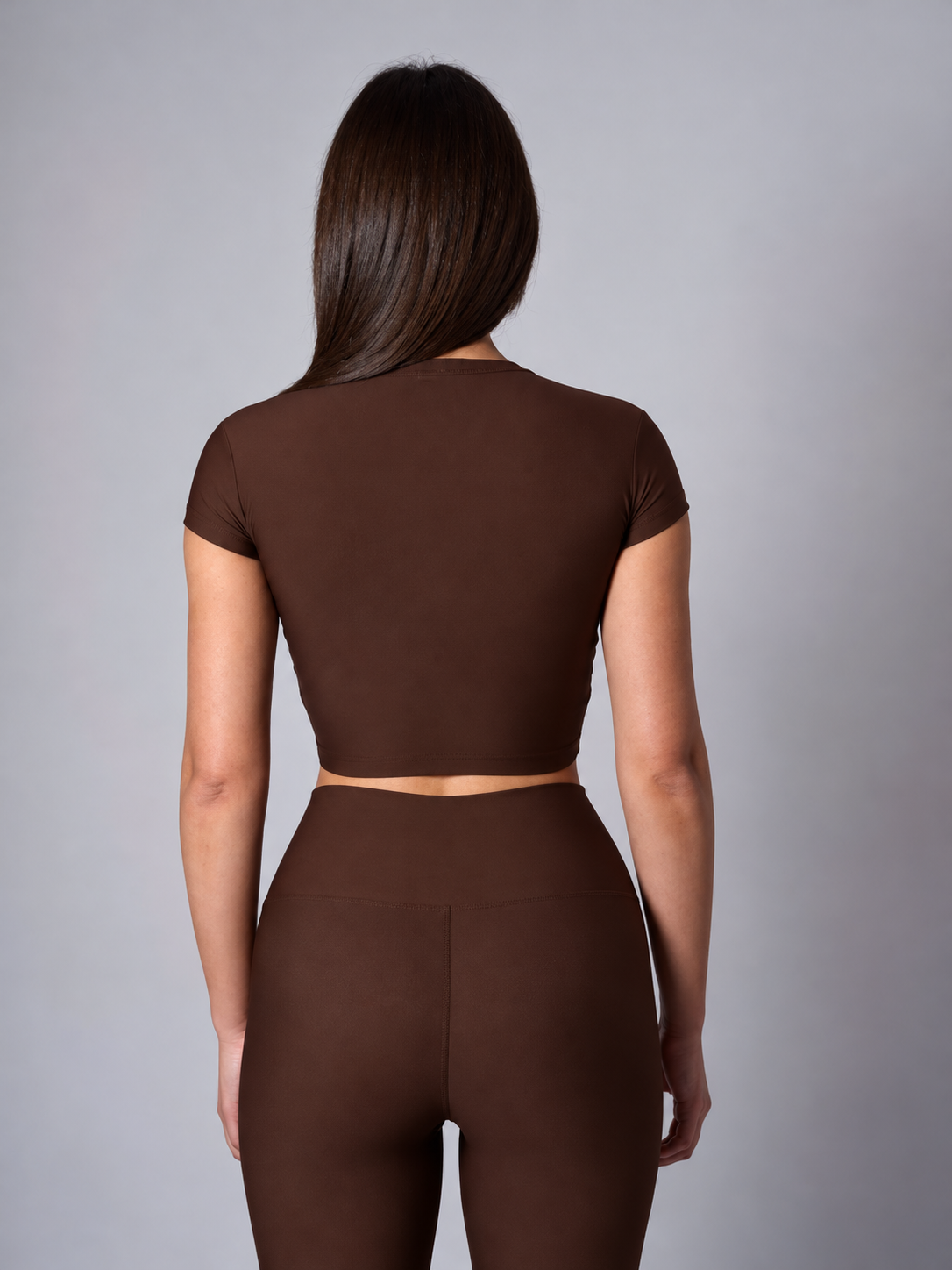Melina Short Sleeve Top - Bitter Brown