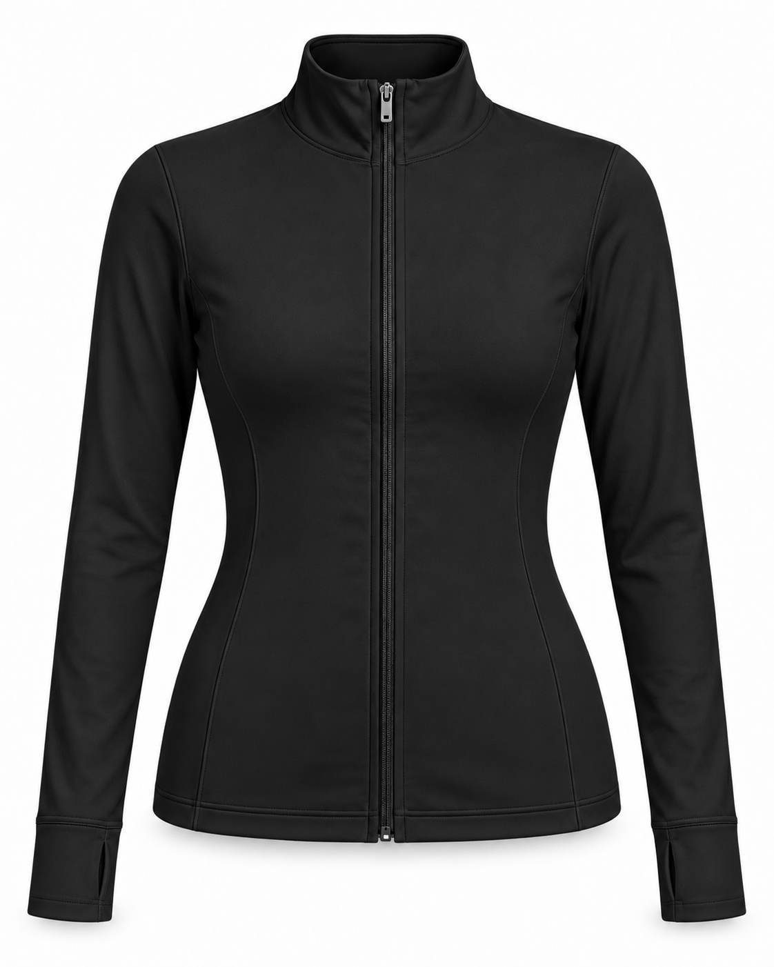 LIORA SOFT FULL ZIPPER JACKET - BLACK