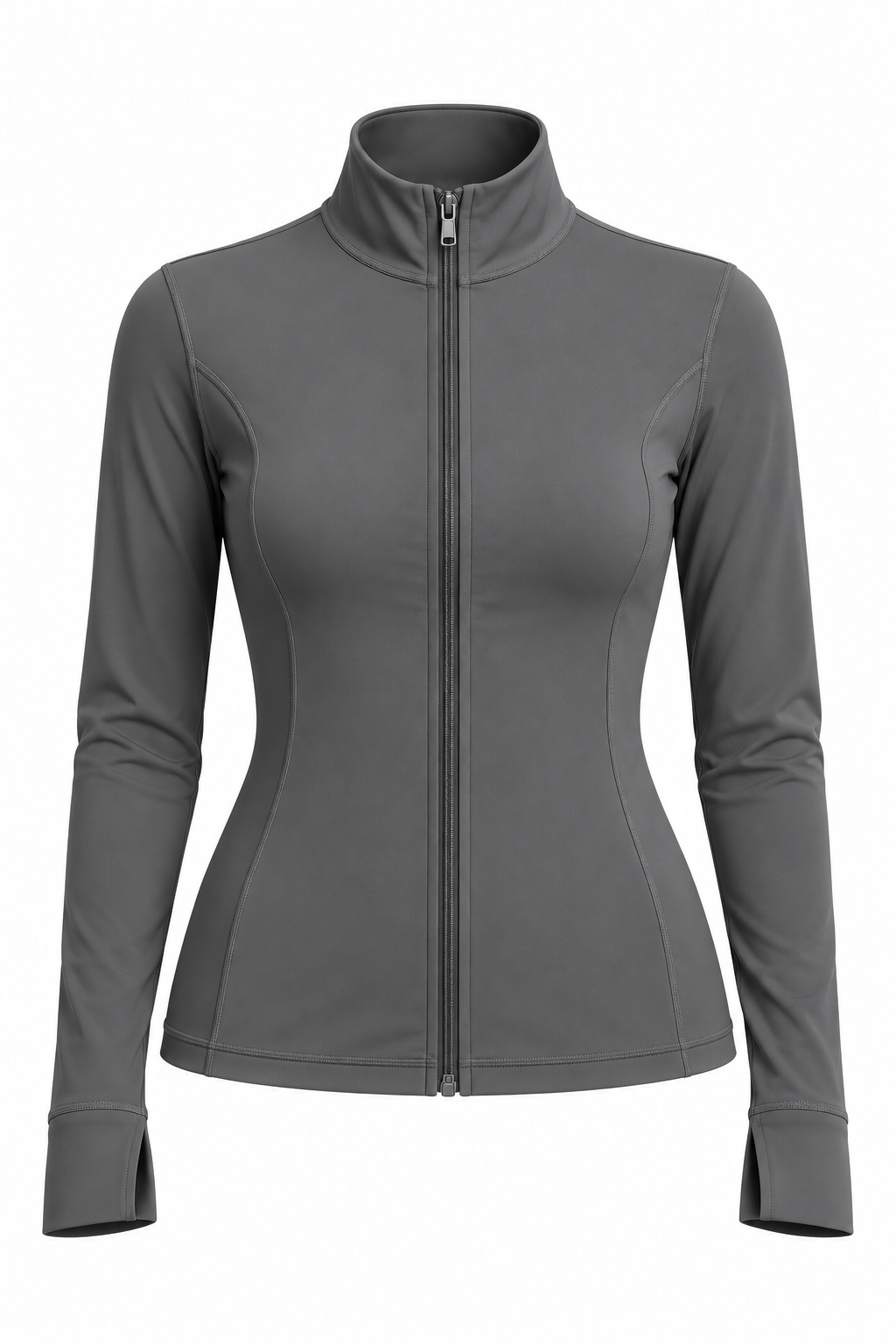 LIORA SOFT FULL ZIPPER JACKET - DARK GREY