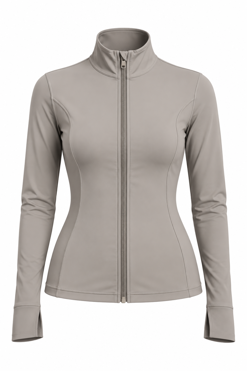 LIORA SOFT FULL ZIPPER JACKET - STONE