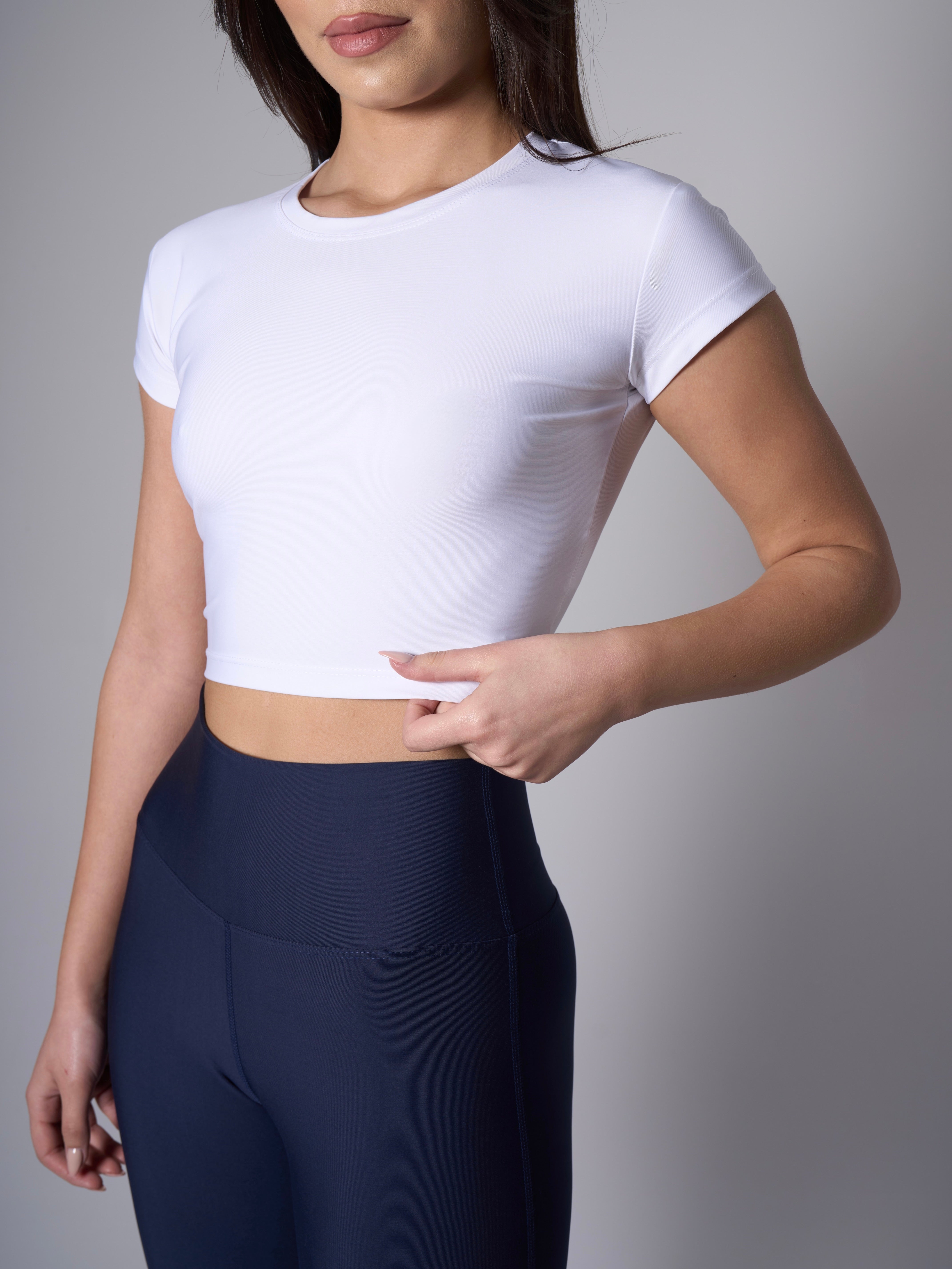 Melina Short Sleeve Top - White