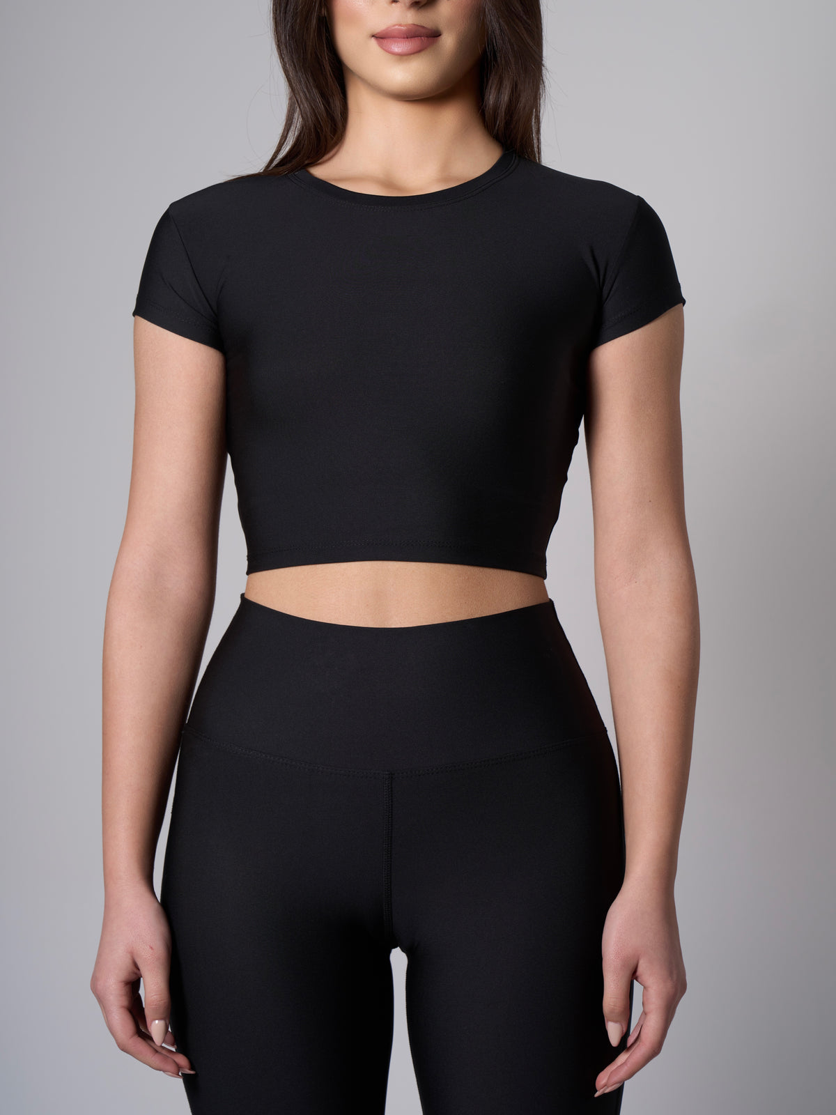 Melina Short Sleeve Top - Black