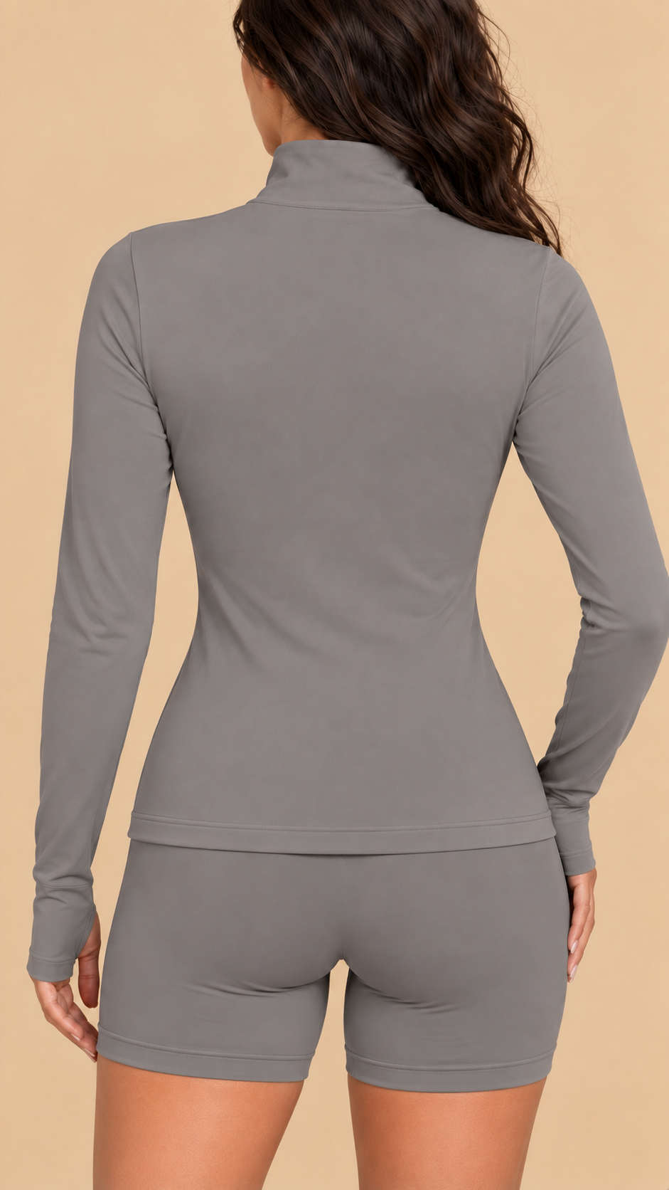 LIORA SOFT FULL ZIPPER JACKET - STONE