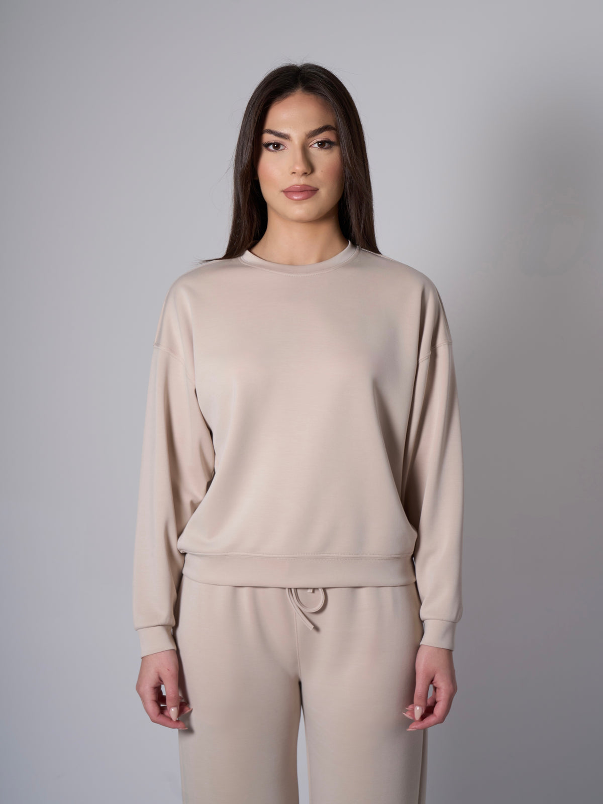 Cleo Modal Crewneck - Stone