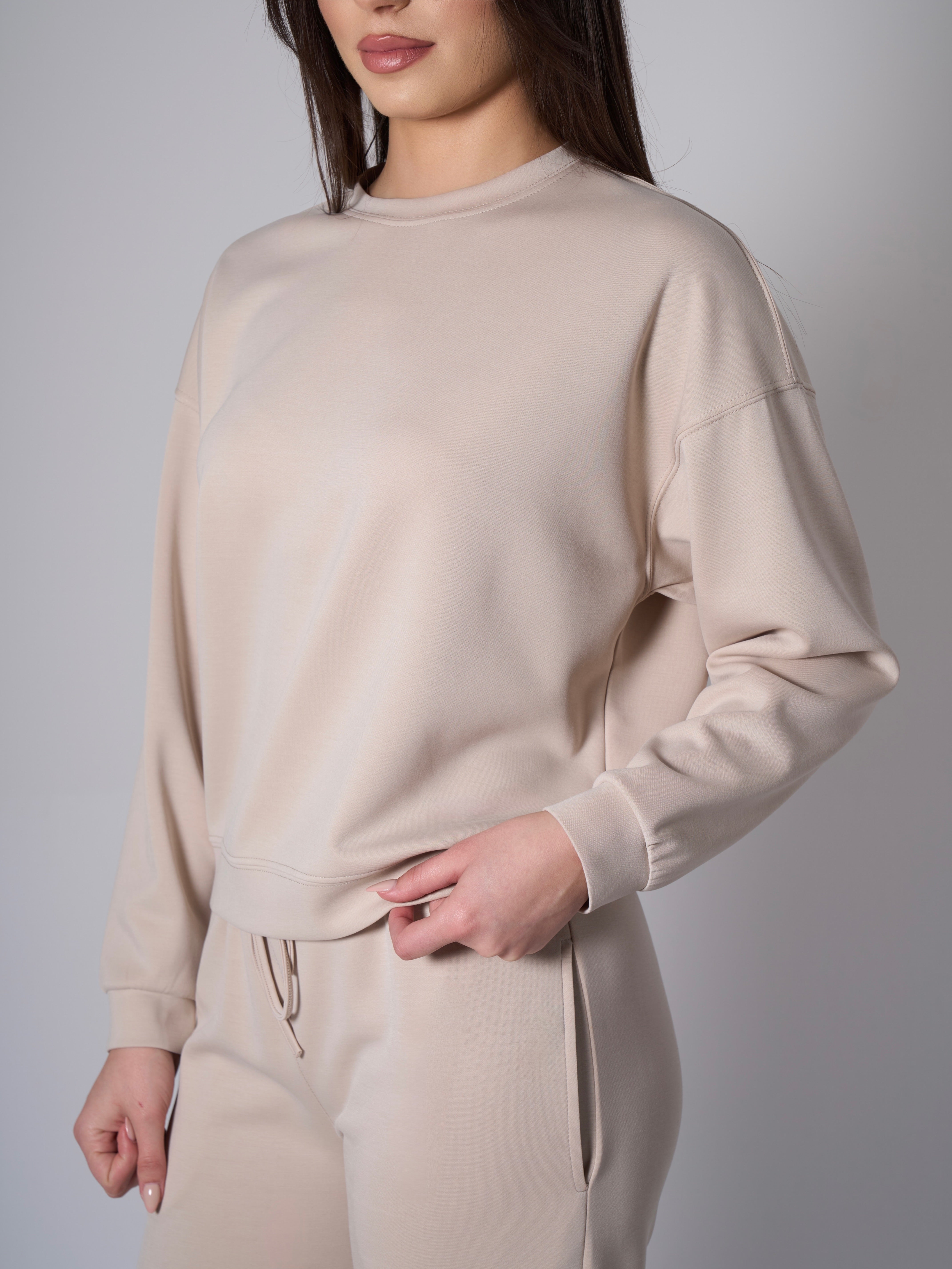Cleo Modal Crewneck - Stone