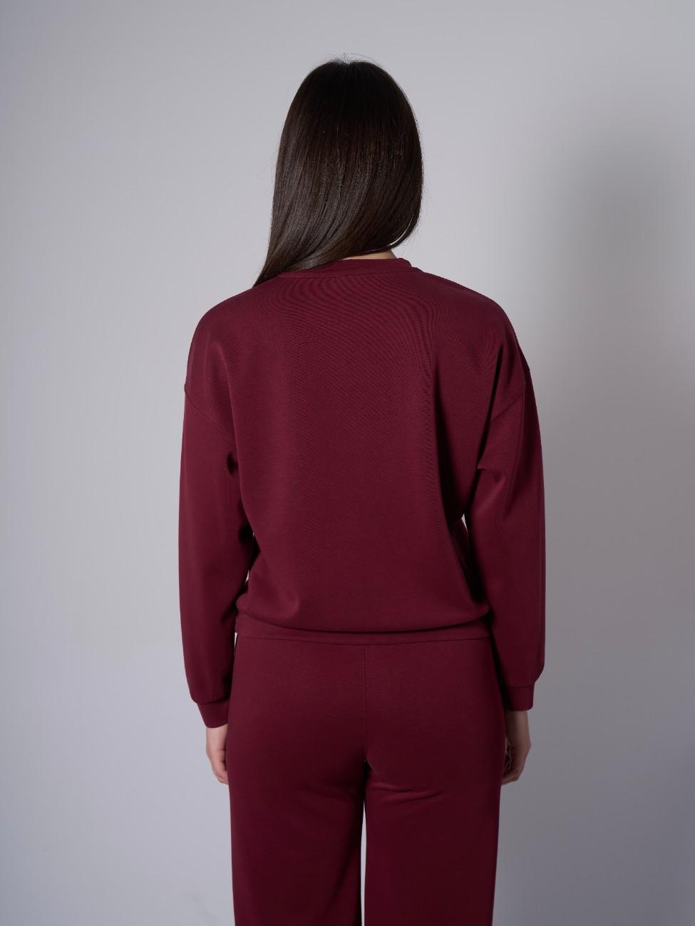 Cleo Modal Crewneck - Claret Red