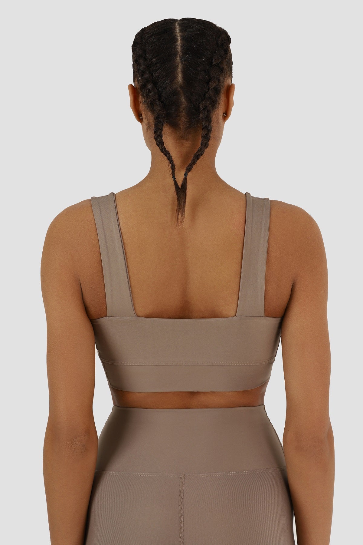 Square Neck Bra - Stone