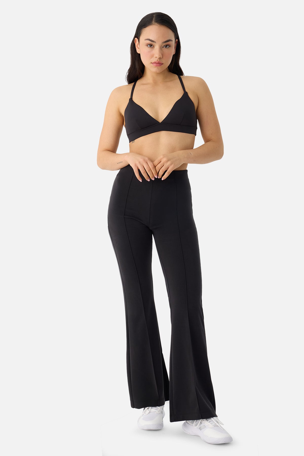Mira Modal Flare Pants - Black