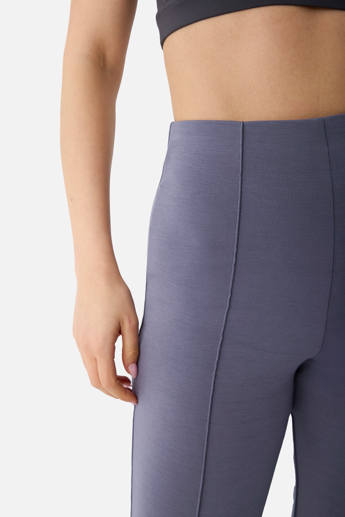 Mira Modal Flare Pants - Dark Grey