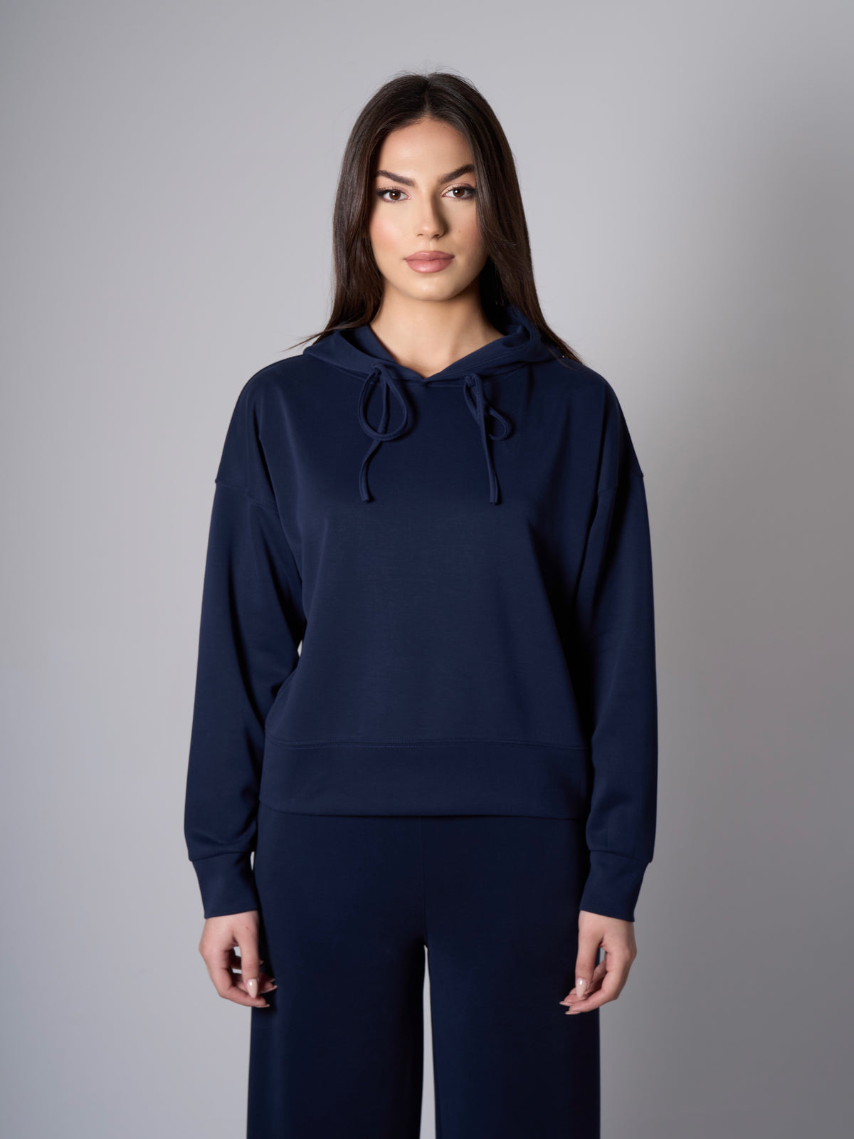 Mila Snug Modal Hoodie - Navy Blue