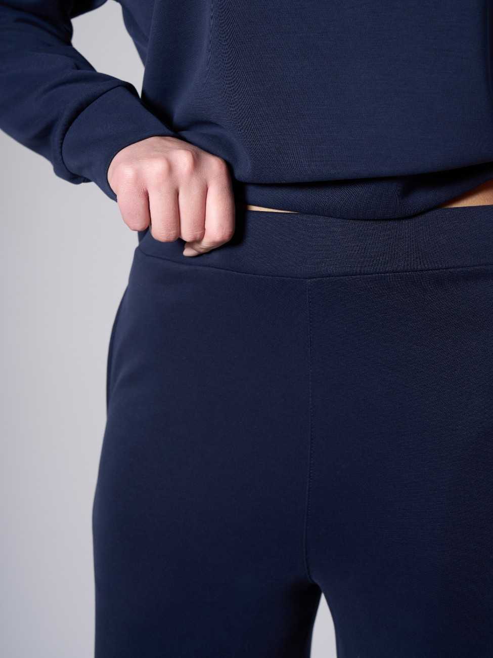 Jade Modal Wide Leg Pants - Navy Blue
