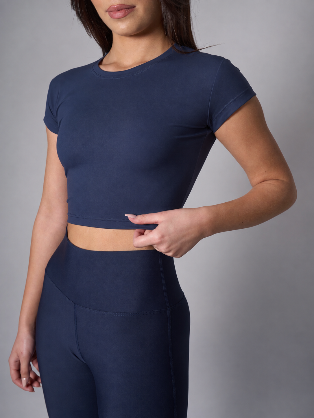 Melina Short Sleeve Top -Navy Blue
