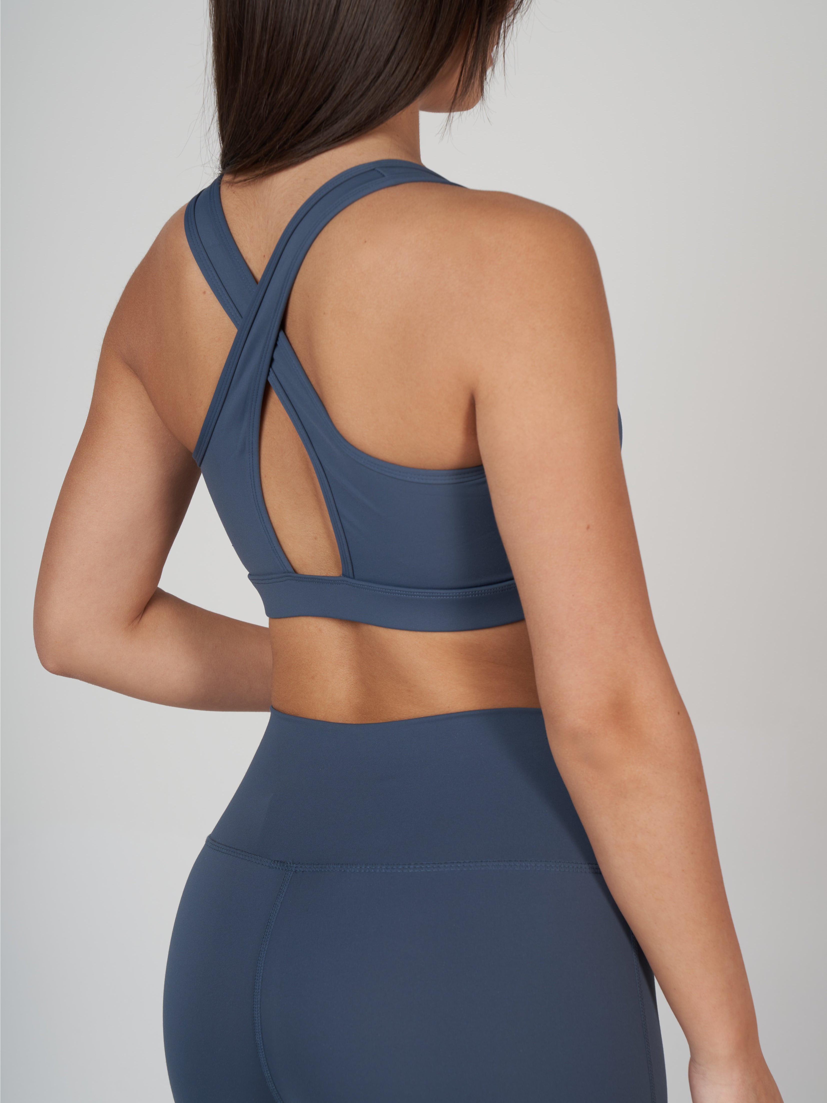 Raina Cross Bra - Indigo