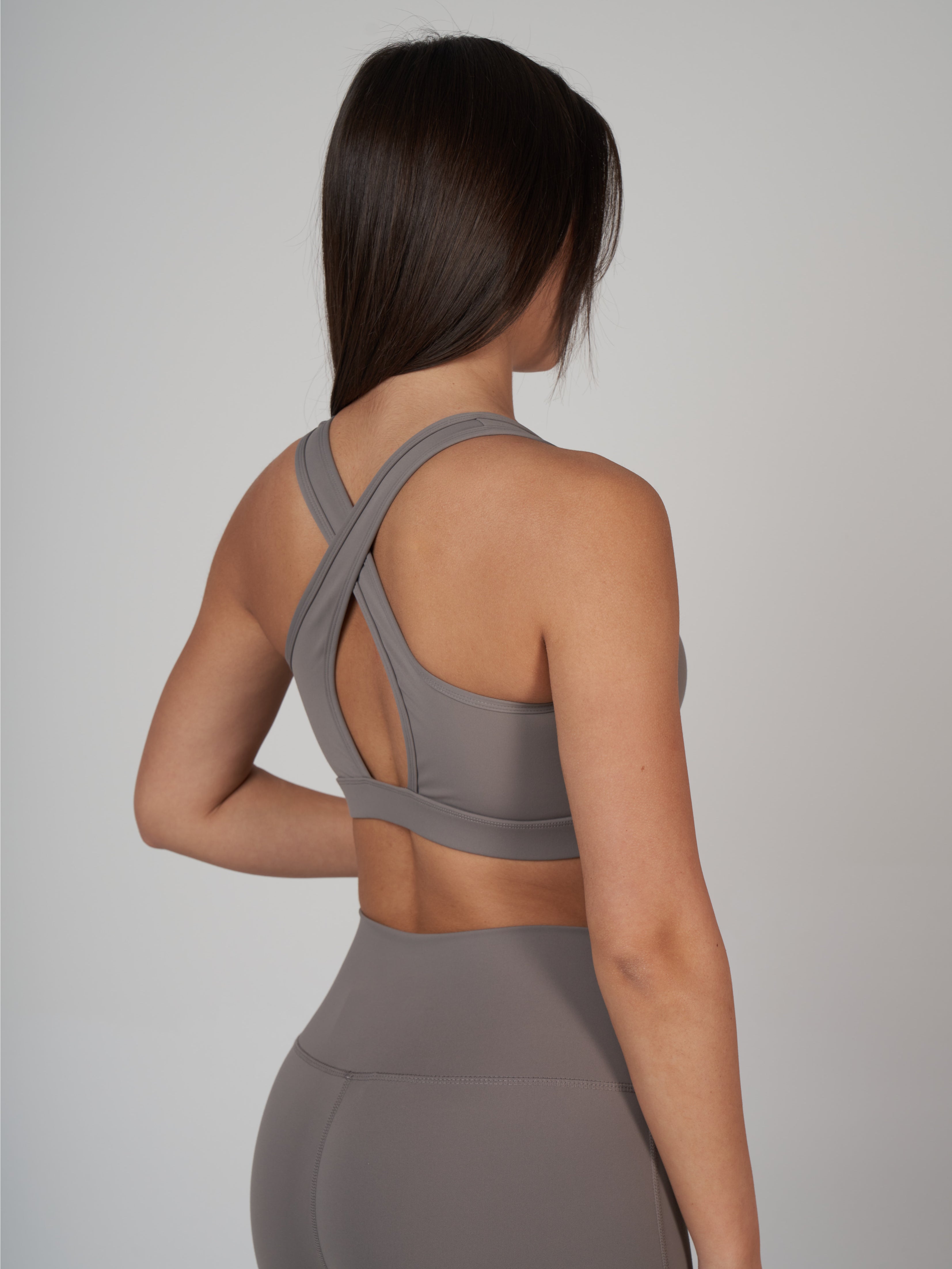 Raina Cross Bra - Stone