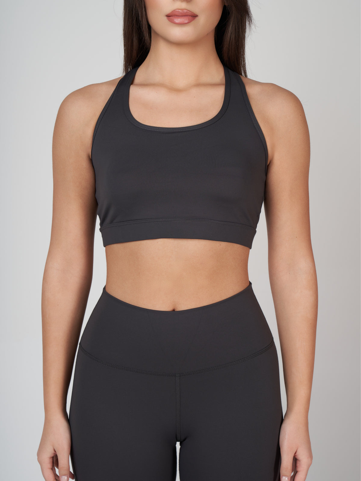 Raina Cross Bra - Dark Grey