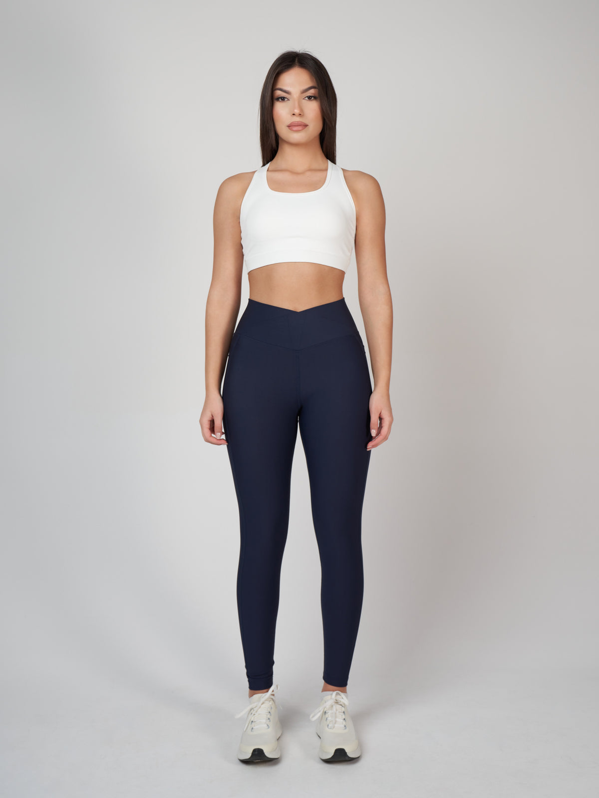 Adele Cross Waist Хеланки - Navy Blue