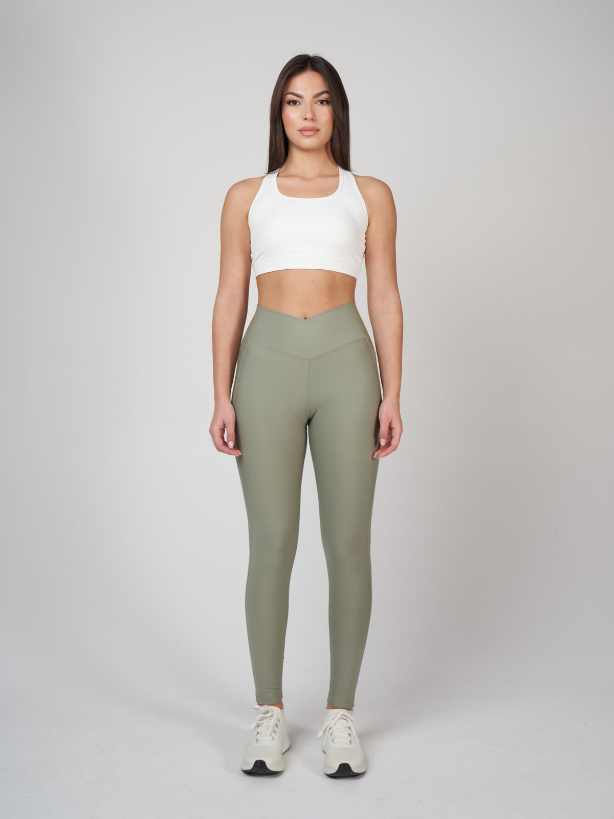 Adele Cross Waist Хеланки - Light Green