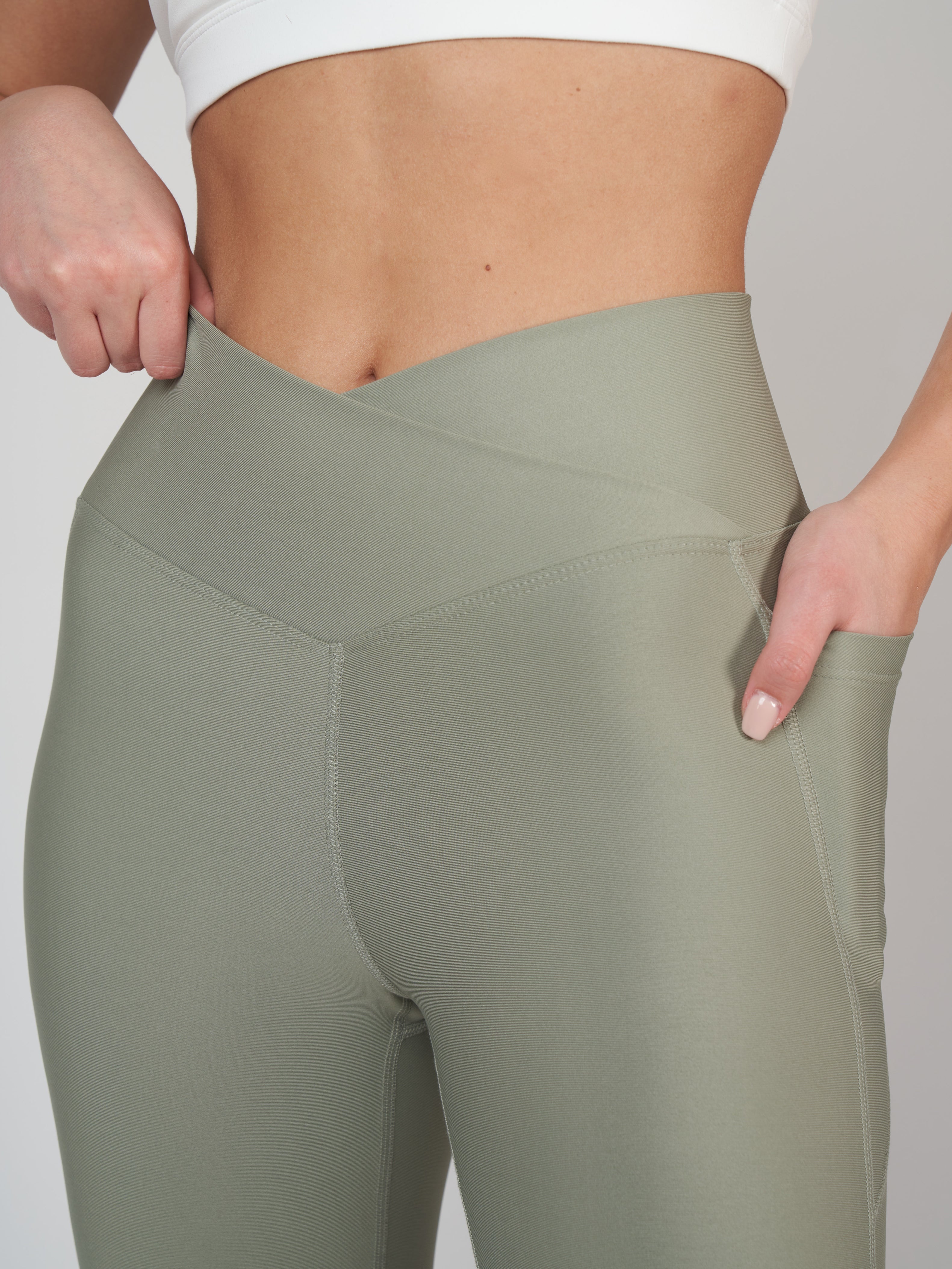 Adele Cross Waist Хеланки - Light Green