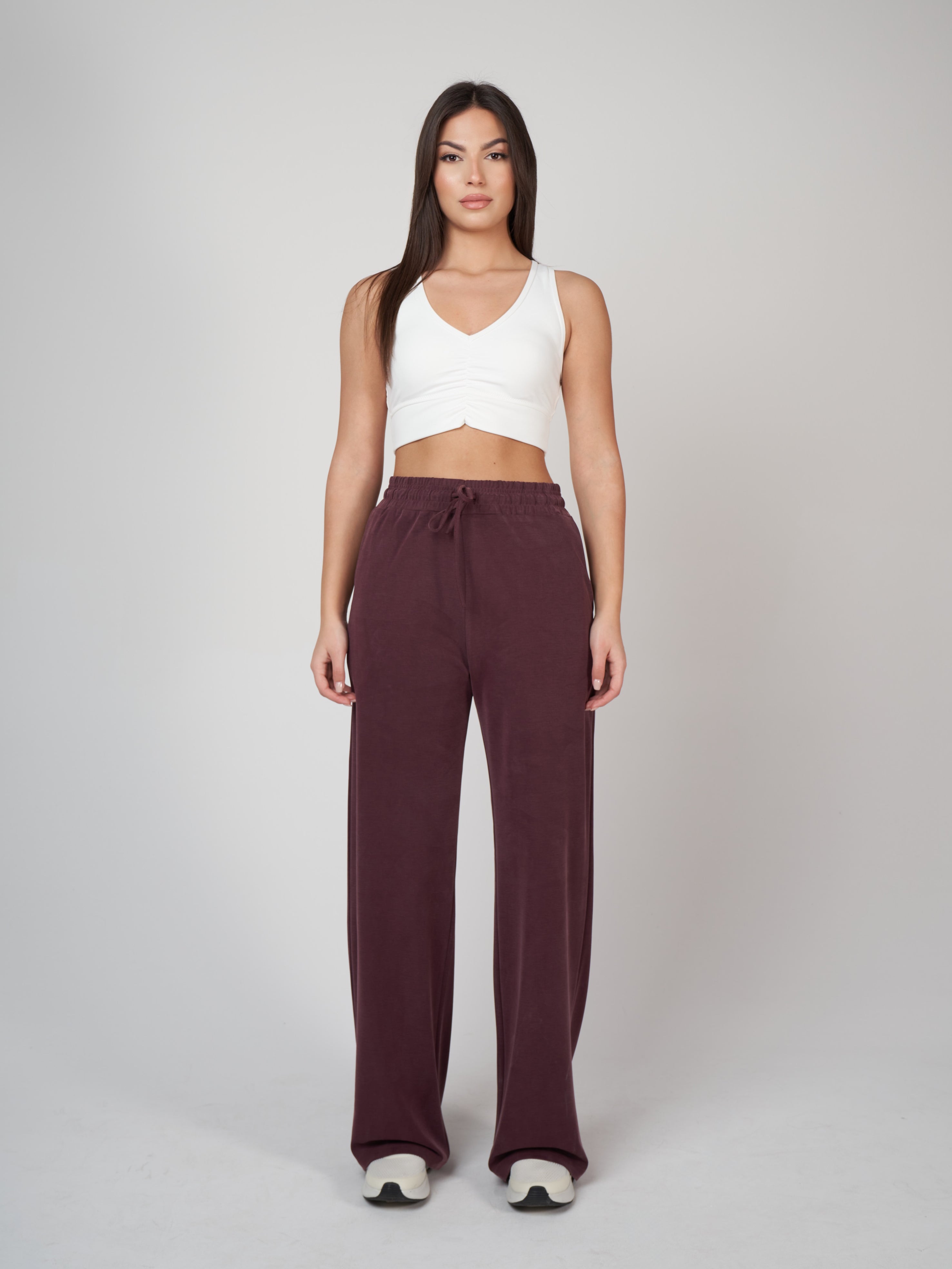 Elara Modal Palazzo Pants - Damson