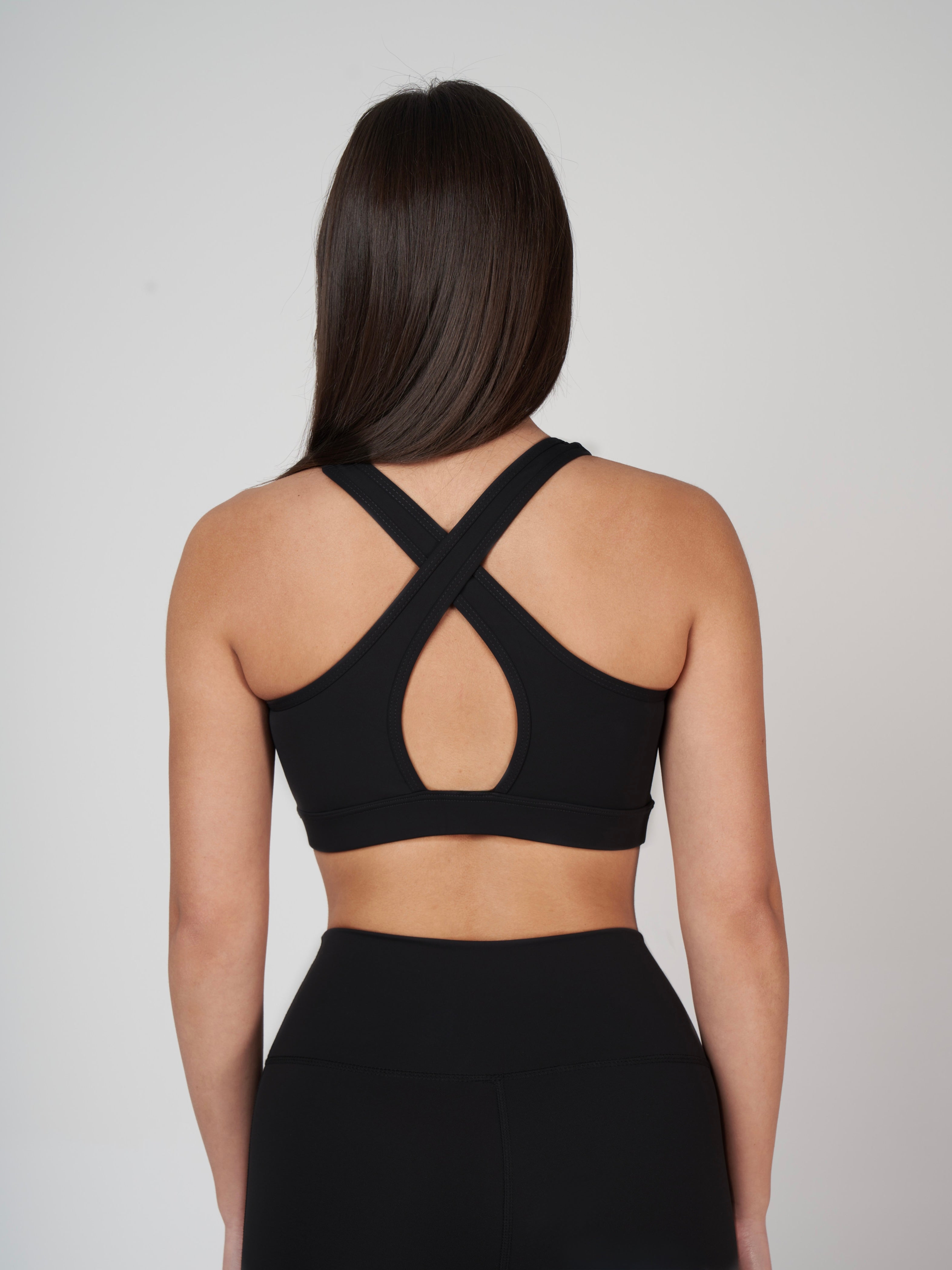 Raina Cross Bra - Black