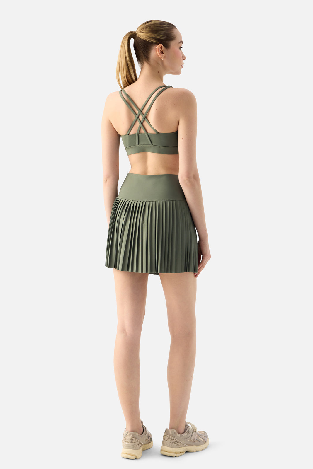 Elira Tennis Skirt - Green Fig