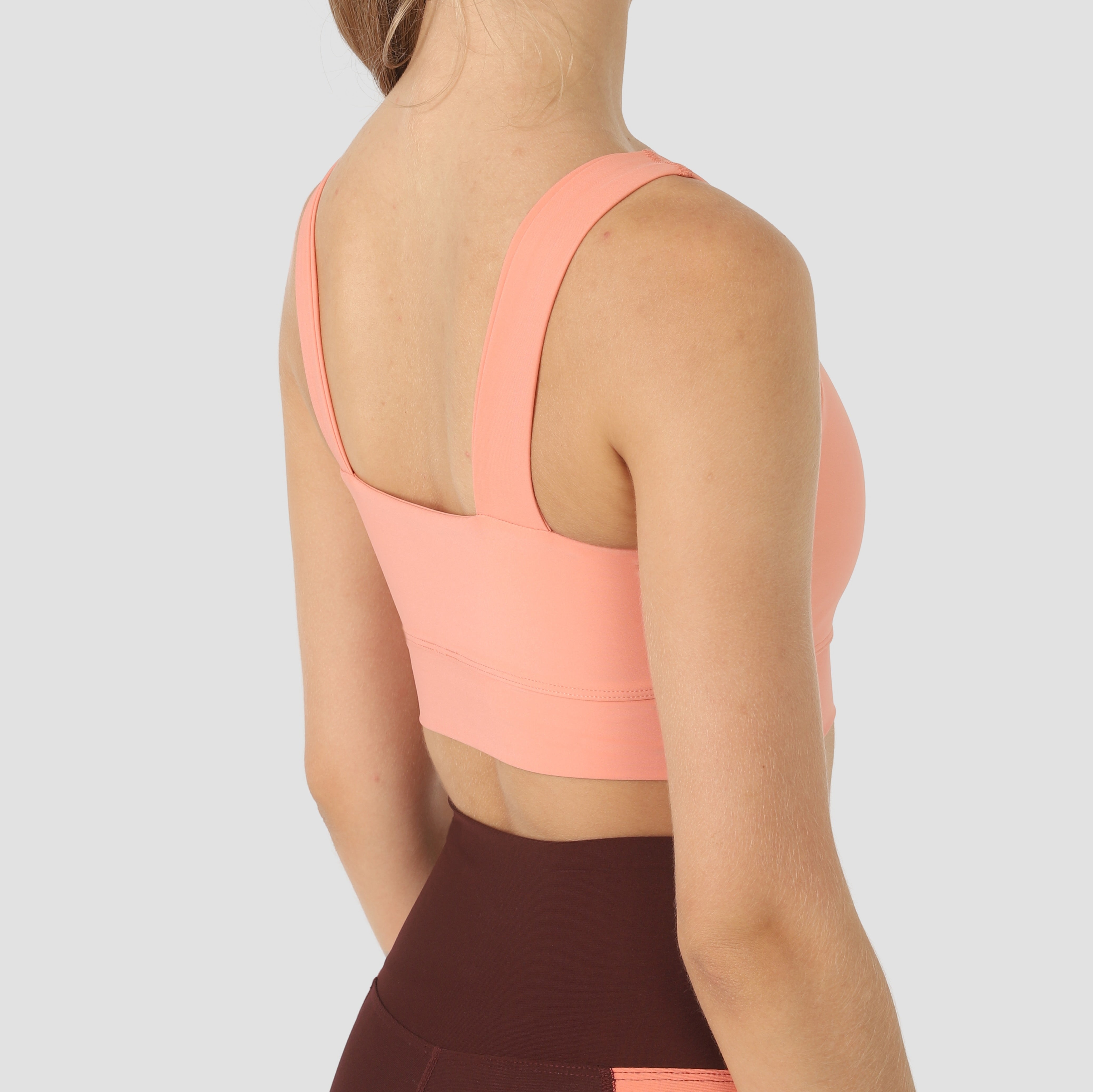 Square Neck Bra - Peach