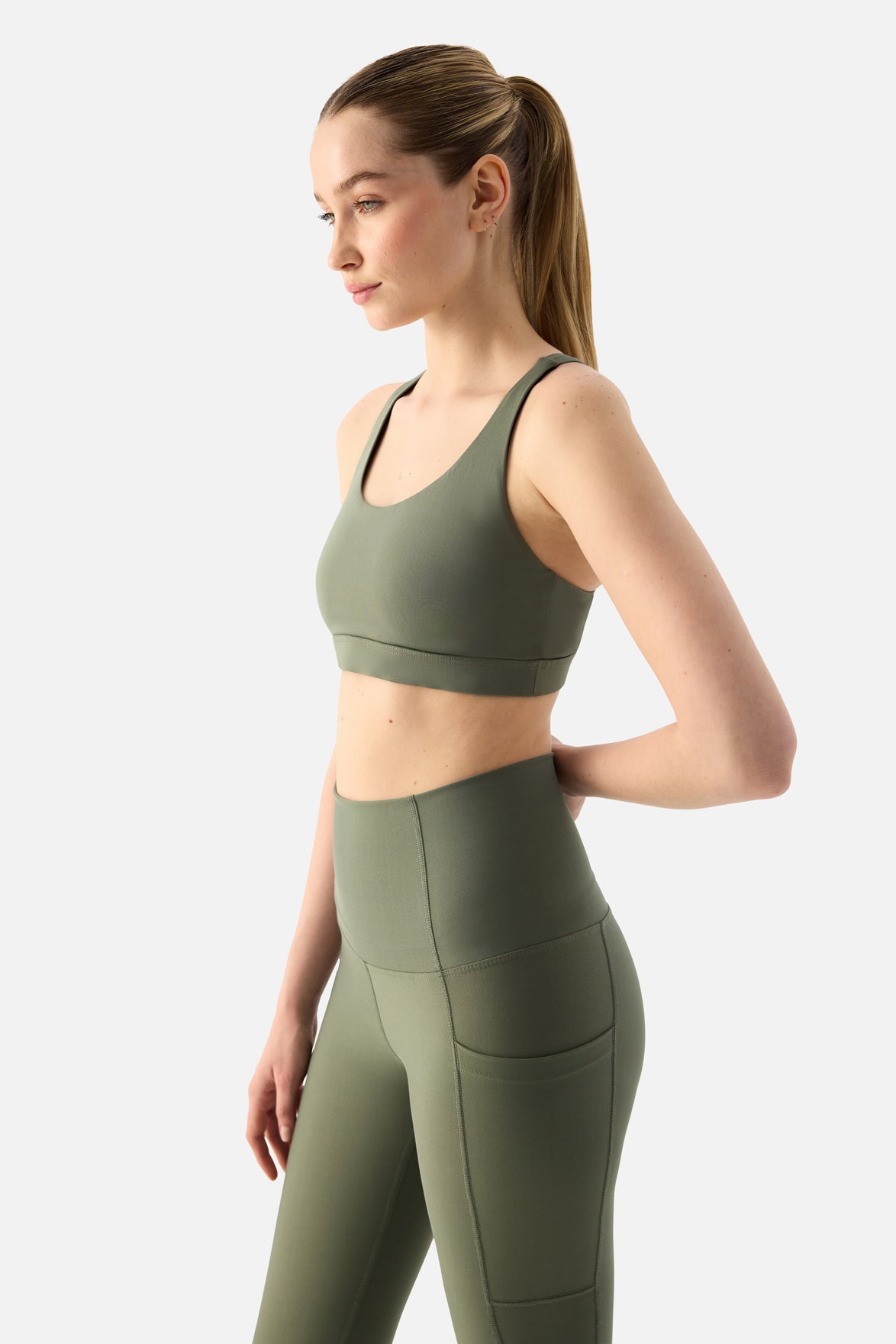 Stella Support Bra - Green Fig