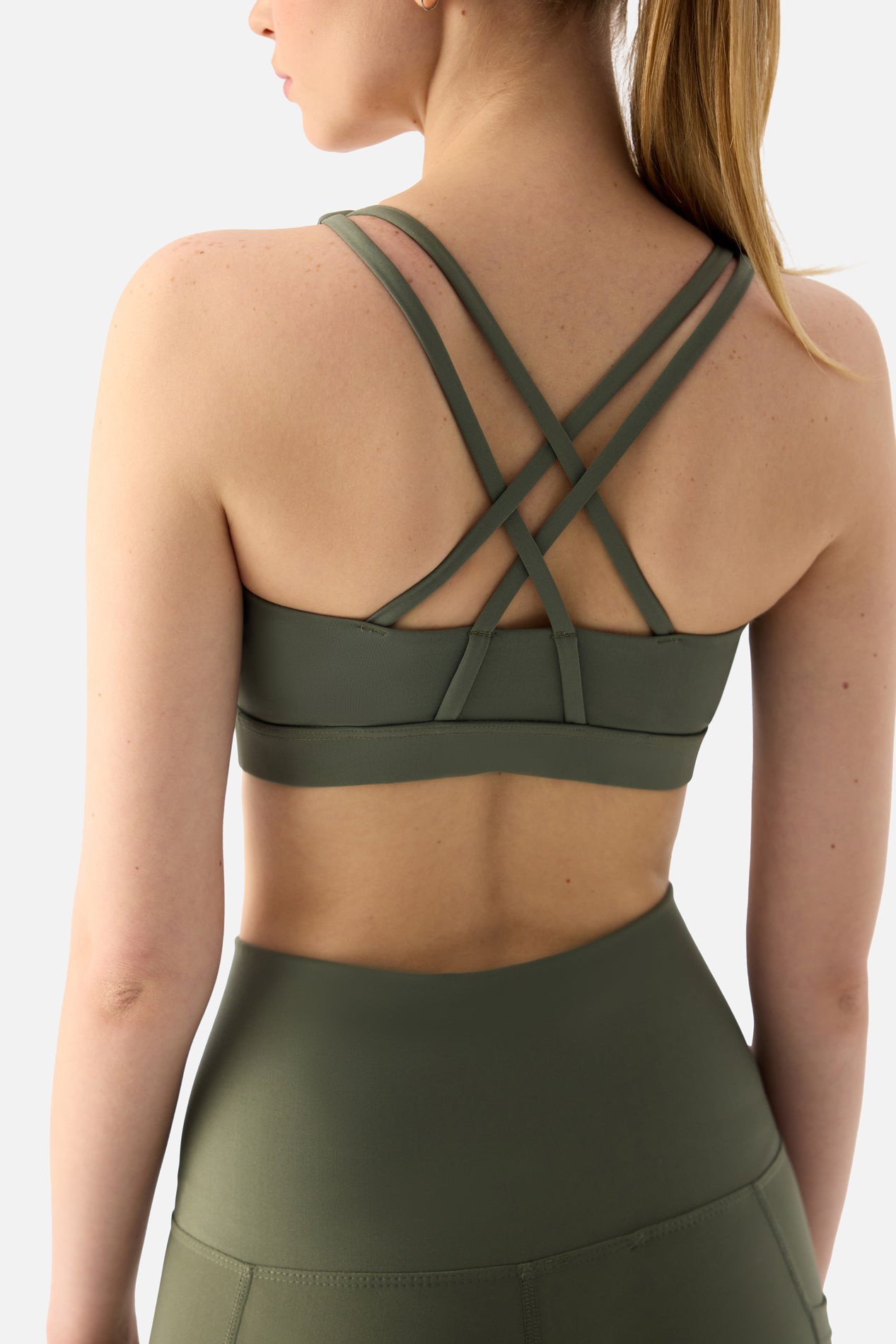 Stella Support Bra - Green Fig